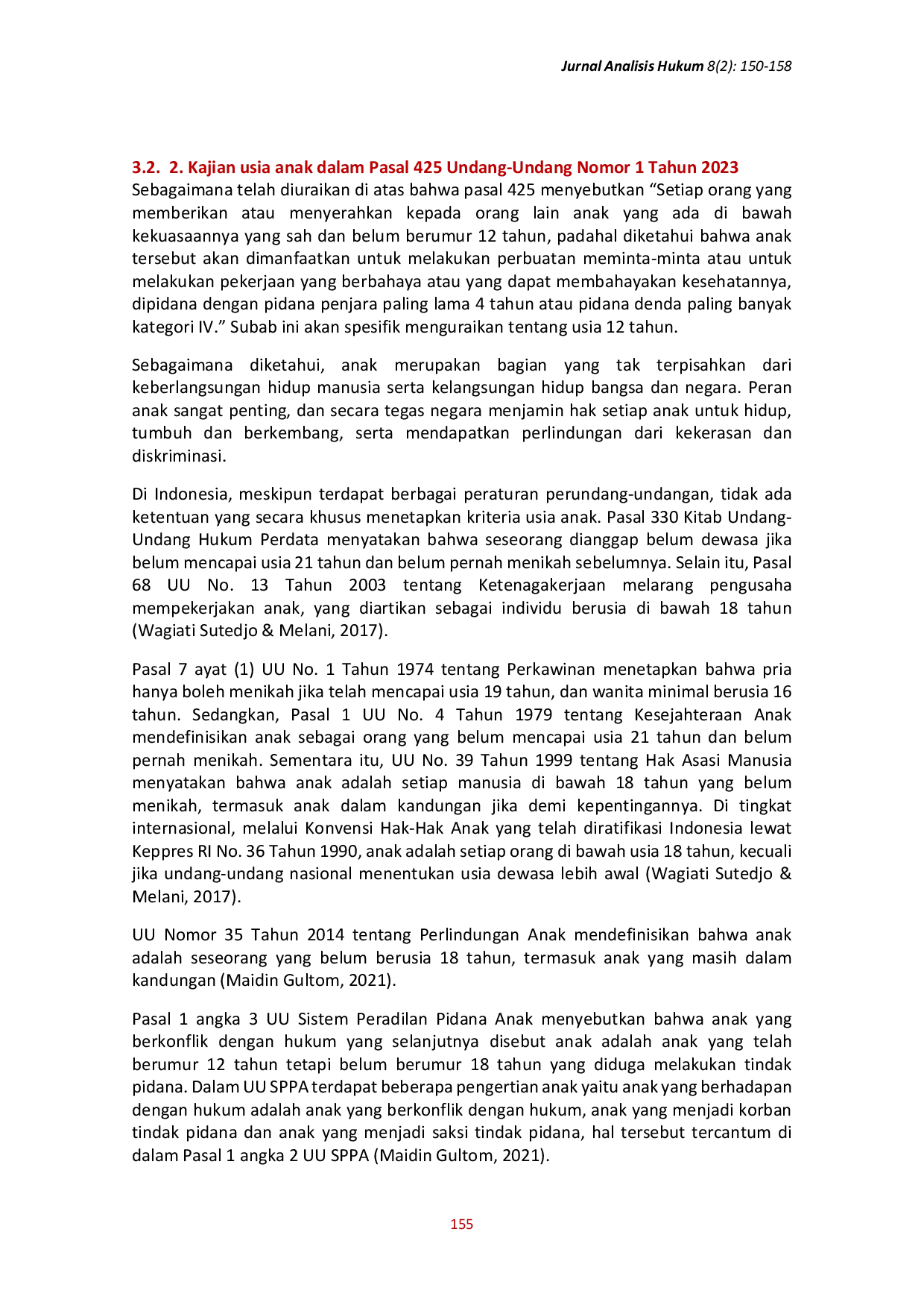 JURIS Analisis Hukum Pidana Terhadap Pemanfaatan Anak Untuk Pengemisan