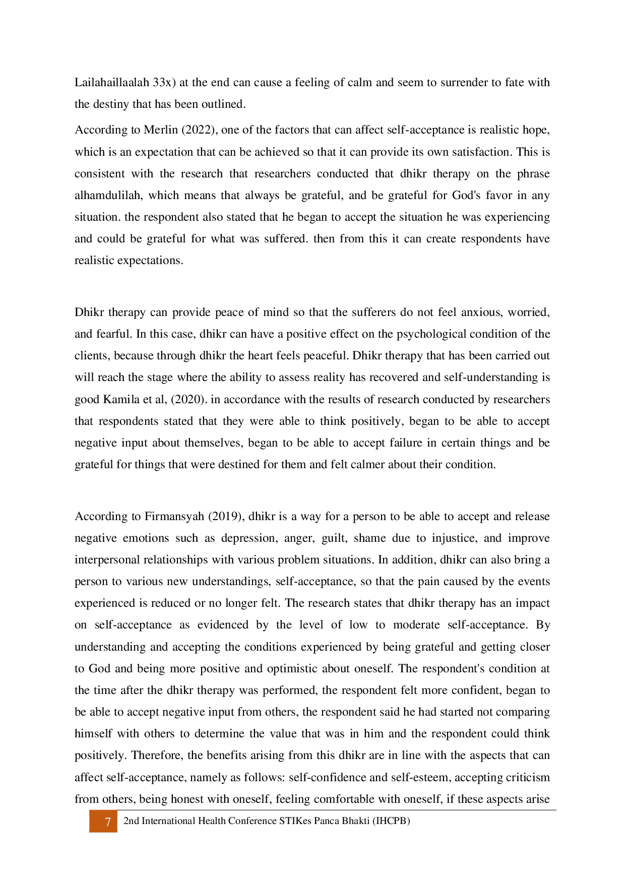 JURIS Case Study The Implementation Of Dhikr Therapy in Diabetic Foot Wound Patients with Low Self Acceptance in Lampung Wound Care