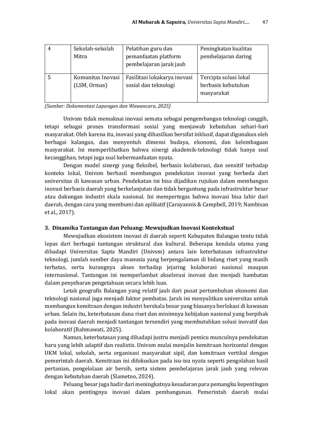 JURIS Universitas Sapta Mandiri dan Peranannya Dalam Ekosistem Inovasi Daerah Menggagas Sinergi Akademik dan Teknologi