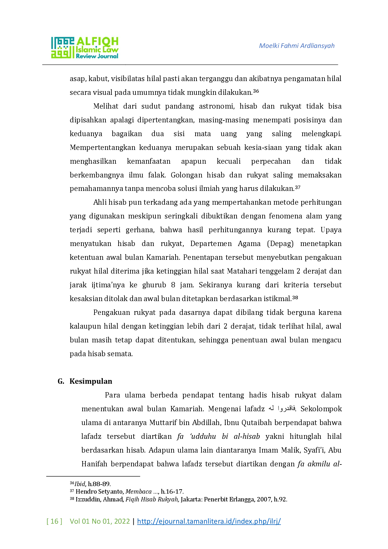 juris Hisab Dan Rukyat Perspektif Hadis Dan Astronomi Kajian Terhadap Konsep Rukyatul Hilal Dalam Penentuan Awal Bulan Qomariyah