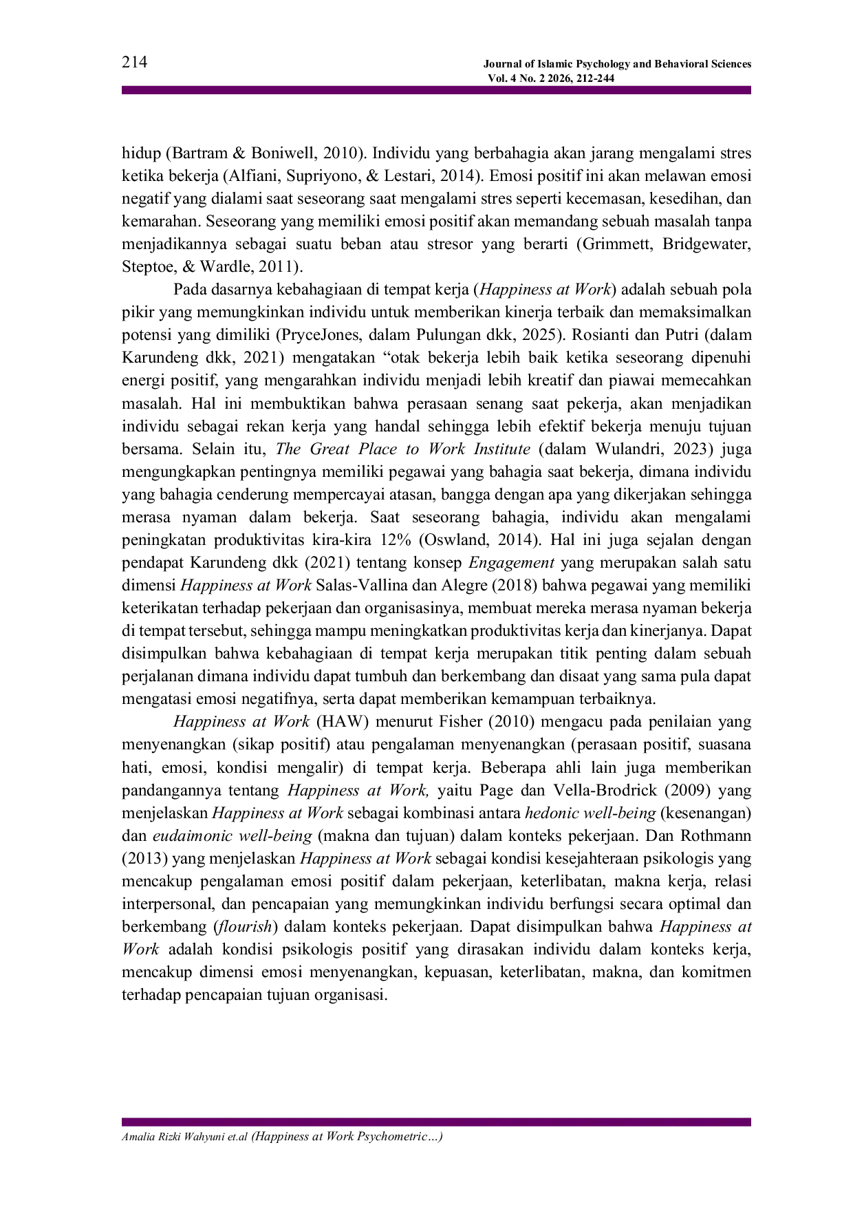 JURIS Happiness at Work Psychometric A Modification of Happiness at Work Scale Among ASN Employees