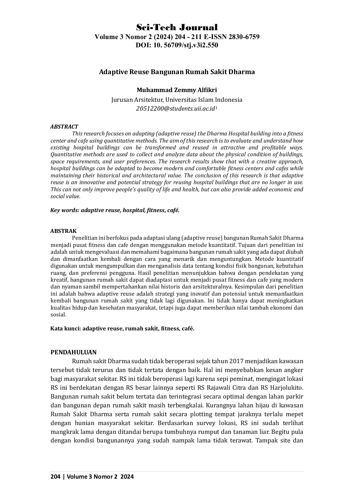 JURIS Adaptive Reuse Bangunan Rumah Sakit Dharma