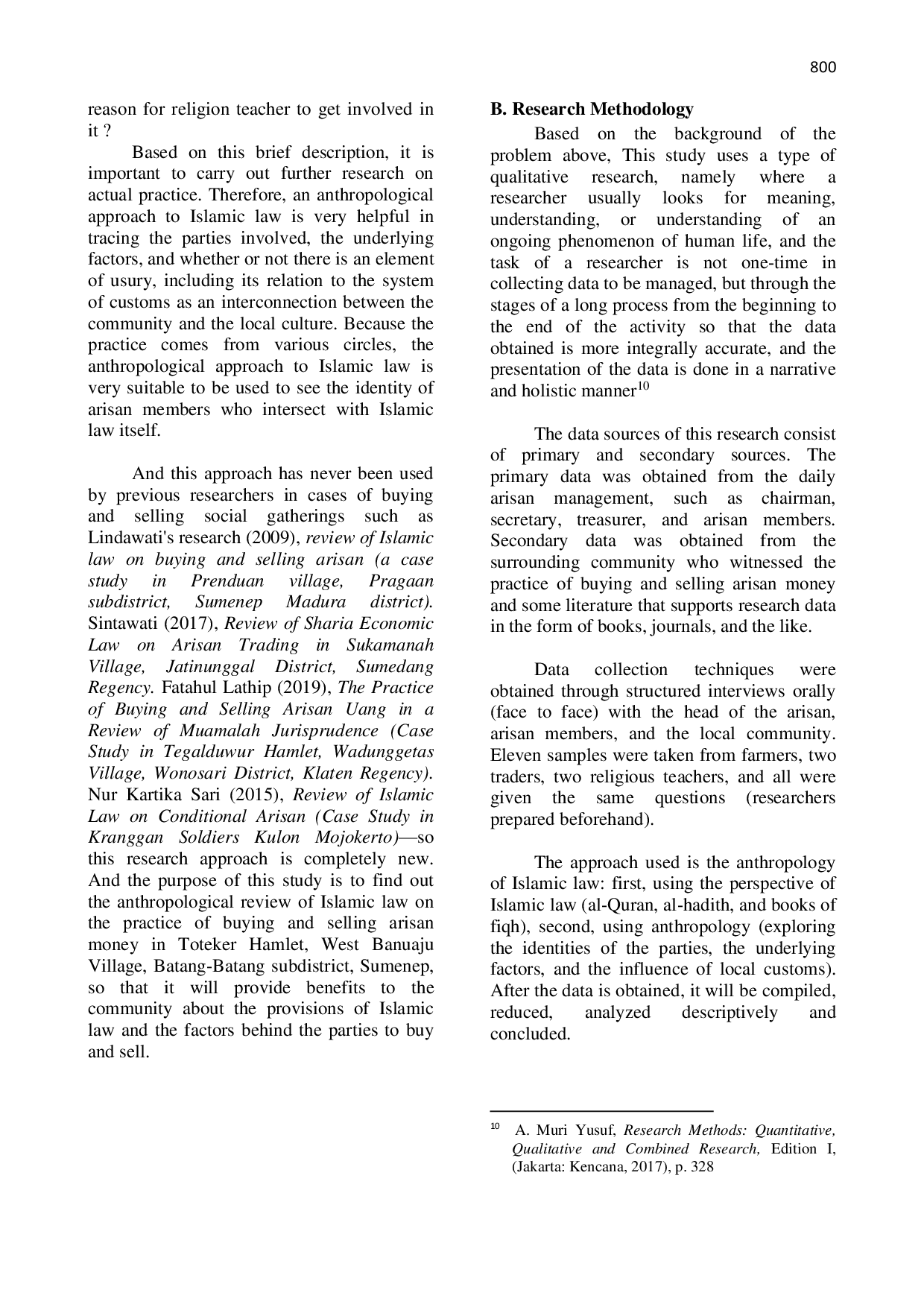 JURIS THE SYSTEM OF BUYING AND SELLING ARISAN MONEY IN ANTHROPOLOGY REVIEW OF ISLAMIC LAW Case Study In Toteker Hamlet West Banuaju Village Batang Batang Sumenep
