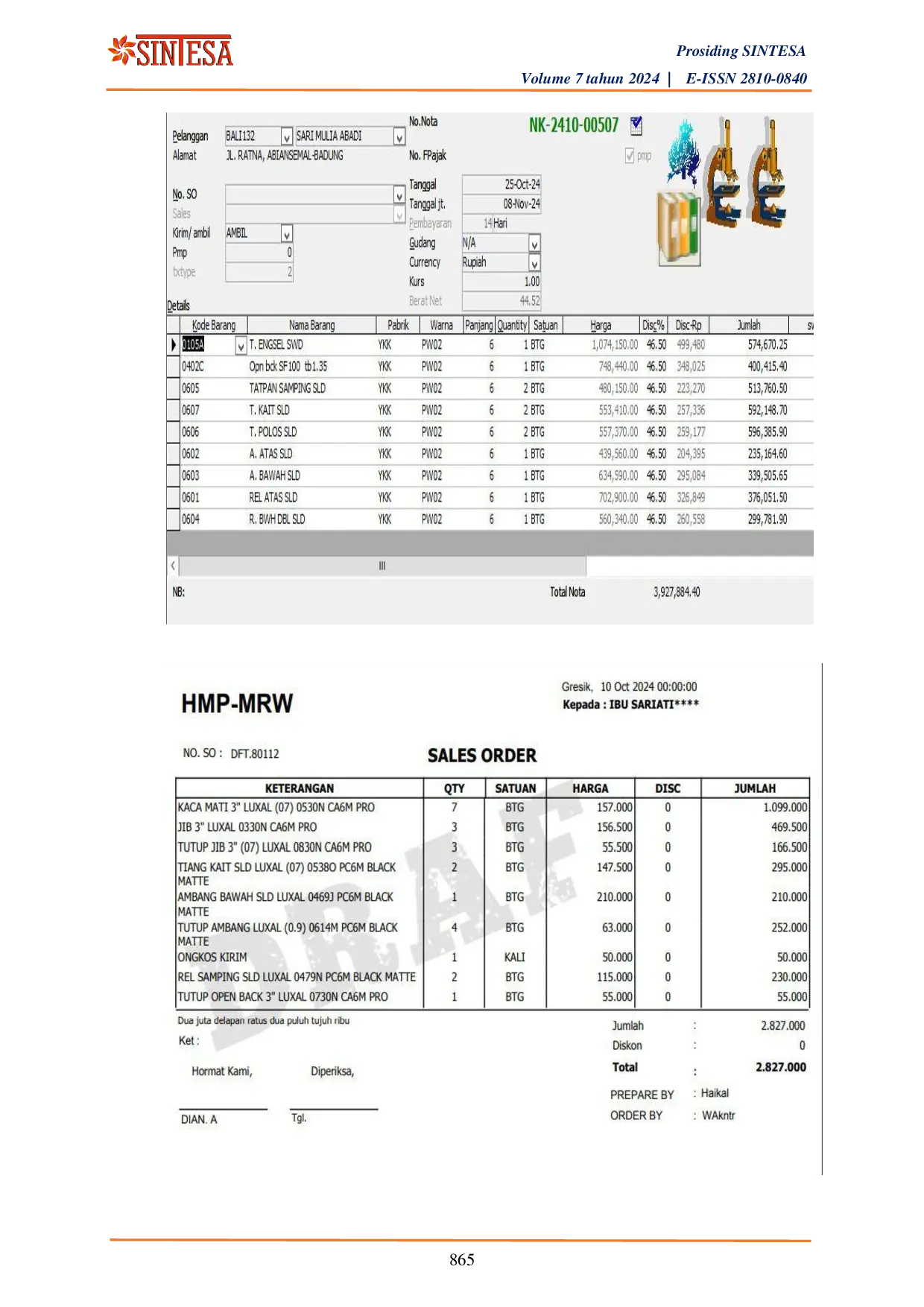 JURIS Analisis Faktor yang Memengaruhi Harga Aluminium dan Kaca Sebagai Bahan Baku Produksi pada Perusahaan Sari Mulia Abadi Kaca