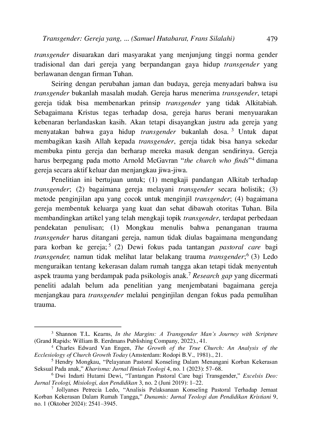 JURIS Transgender Gereja Yang Mencari Dan Memulihkan