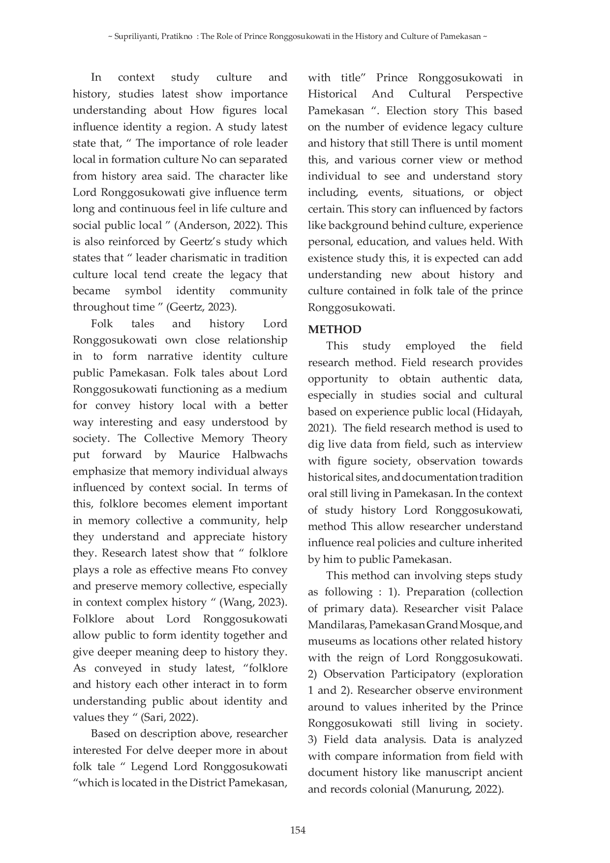 JURIS The Role of Prince Ronggosukowati in the History and Culture of Pamekasan