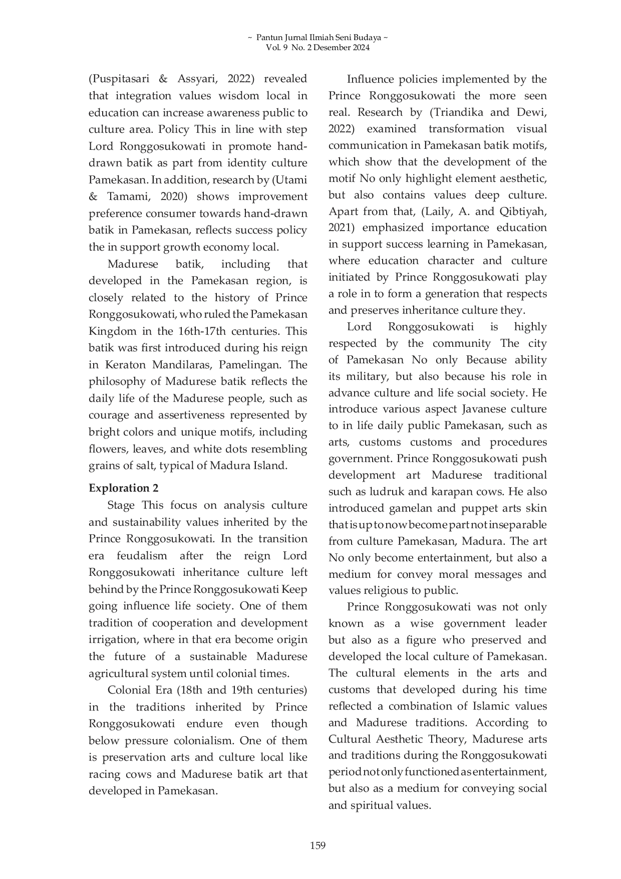 JURIS The Role of Prince Ronggosukowati in the History and Culture of Pamekasan