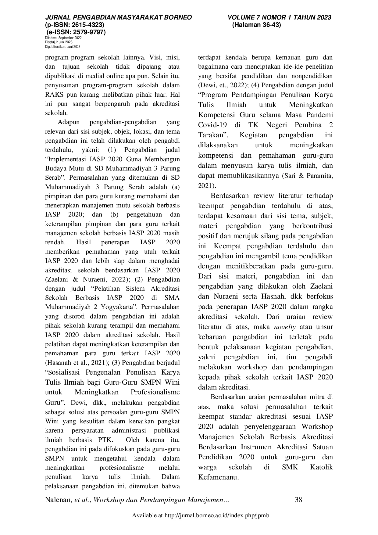 JURIS Workshop dan Pendampingan Manajemen Sekolah Berbasis Akreditasi Berdasarkan Instrumen Akreditasi Satuan Pendidikan 2020 di SMK Katolik Kefamenanu