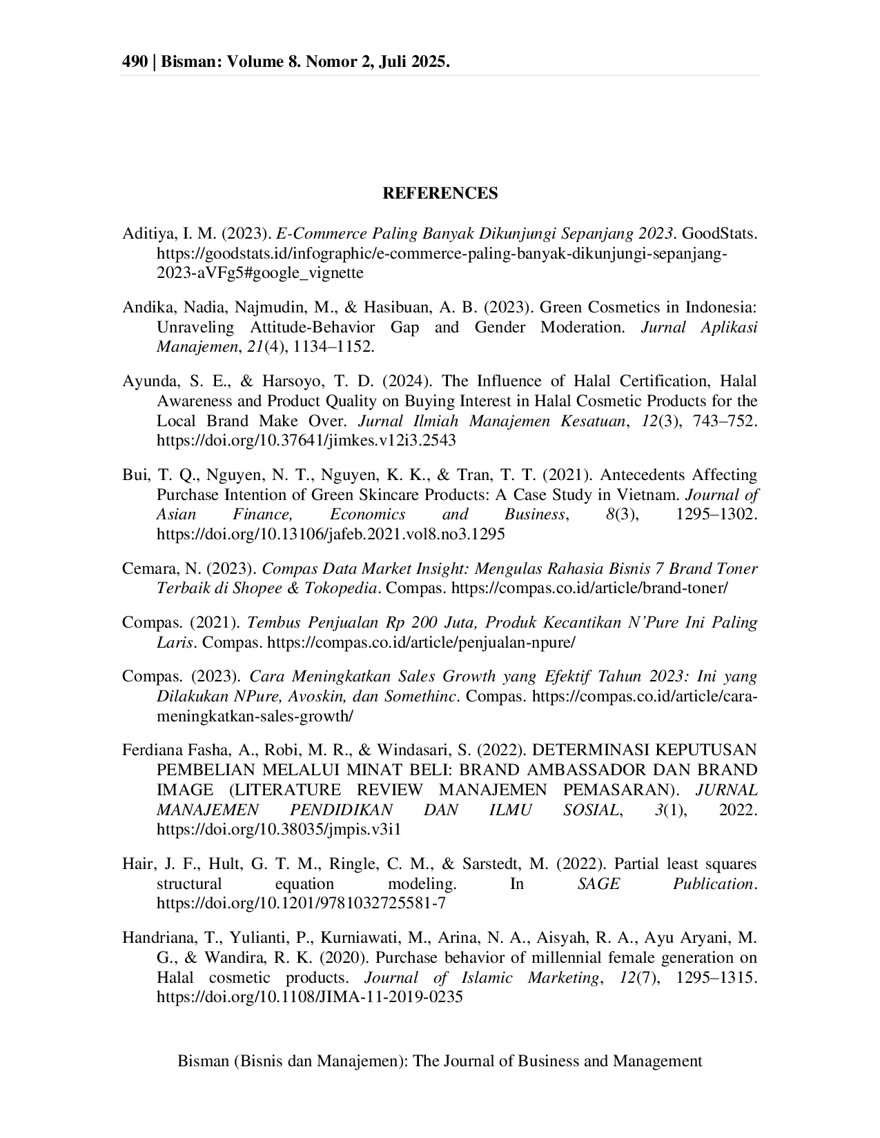 JURIS The Role of Halal Awareness Halal Certification and Green Product Toward Purchase Intention on Shopee