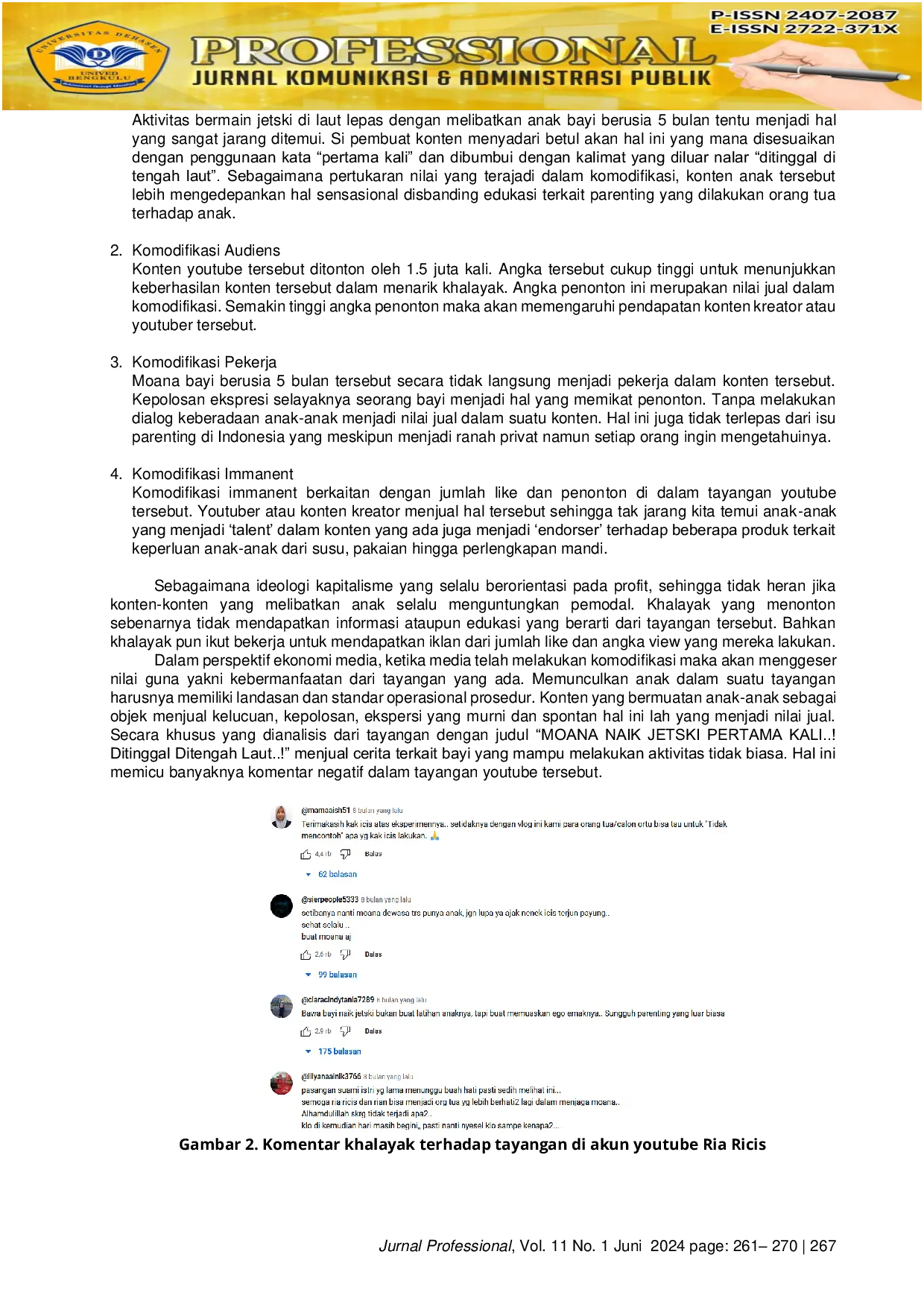 JURIS Komodifikasi Konten Anak dalam Perspektif Ekonomi Politik Media