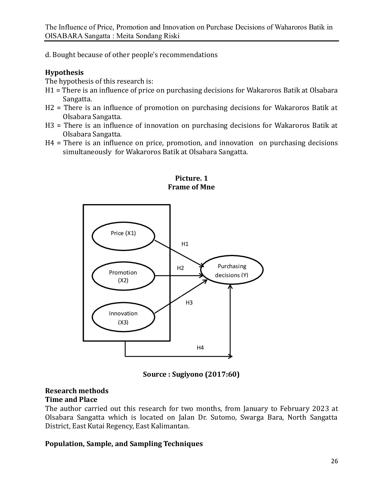 JURIS The Influence Of Price Promotion And Innovation On Purchase Decisions Of Wakaroros Batik In Olsabara Sangatta
