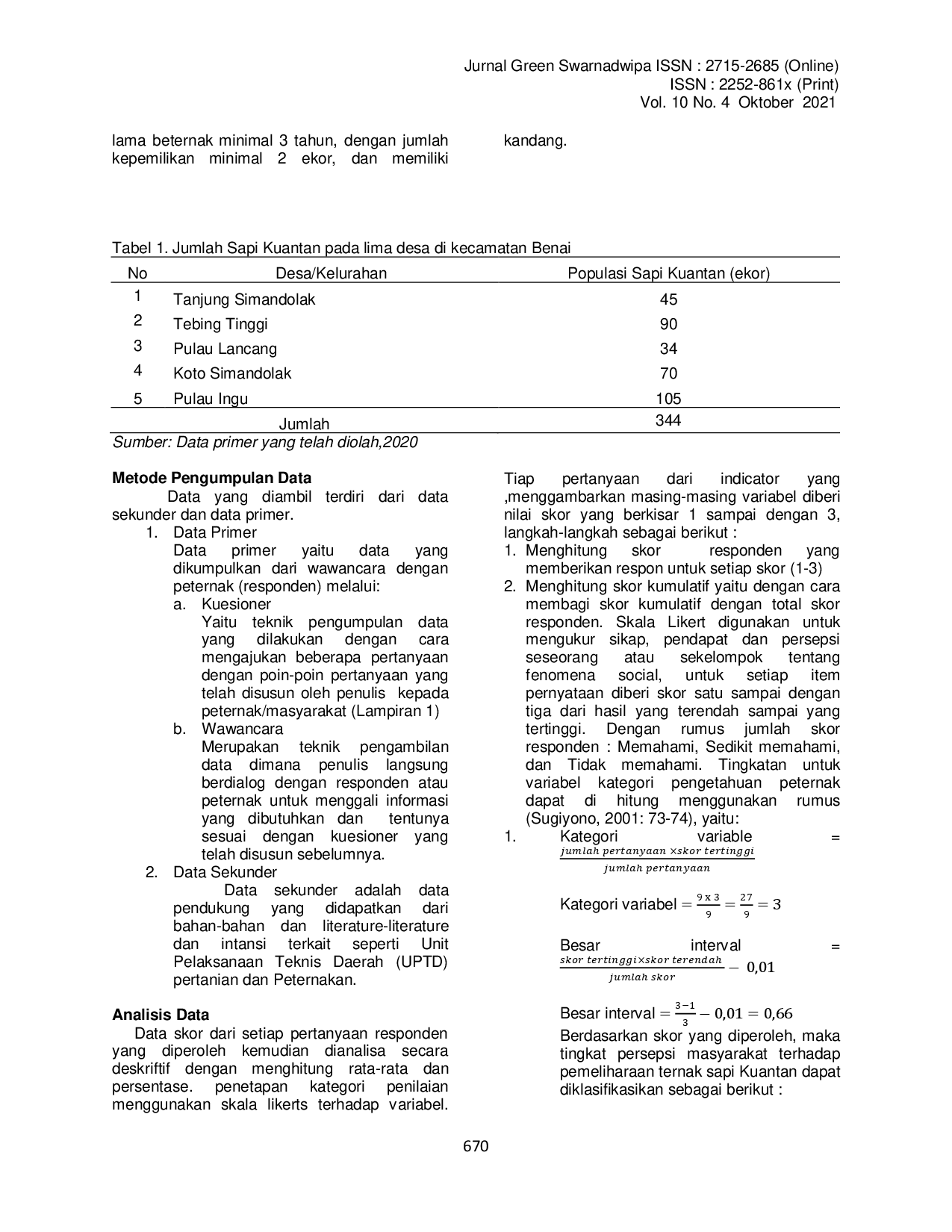 juris Tingkat Pengetahuan Peternak Terhadap Reproduksi Sapi Kuantan Di Kecamatan Benai