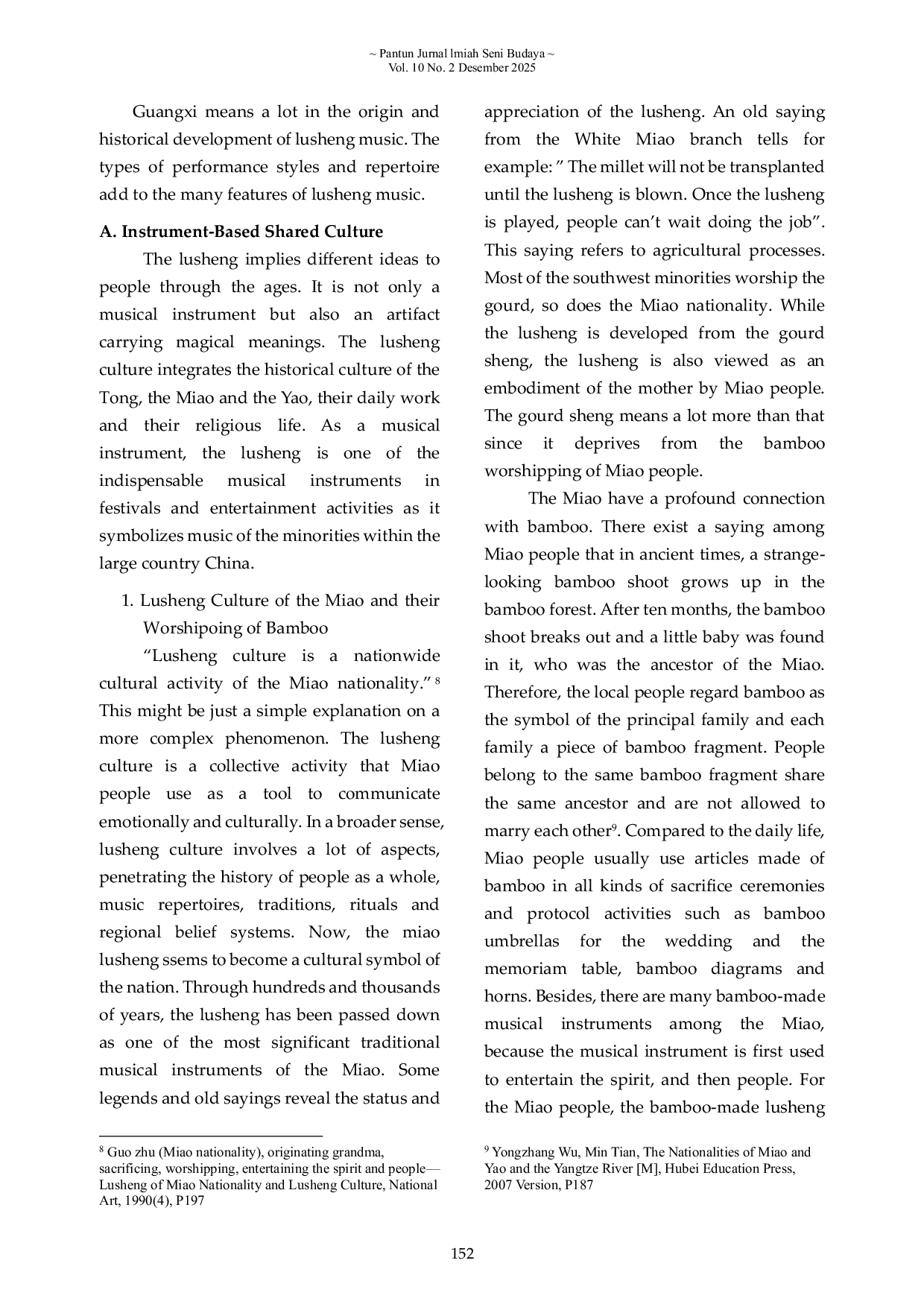 JURIS The Diversity and Shared Culture of Lusheng in Guangxi An Interethnic Symbol in Southwest China