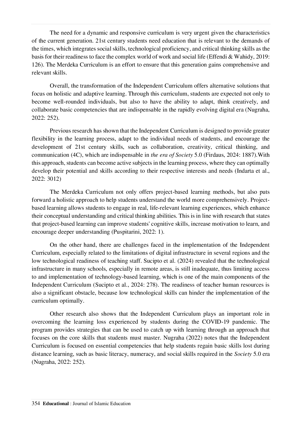 JURIS The Transformation of the Independent Curriculum An Analysis of Learning Crisis Recovery and Its Relevance in 21st Century Learning in the Society 5 0 Era
