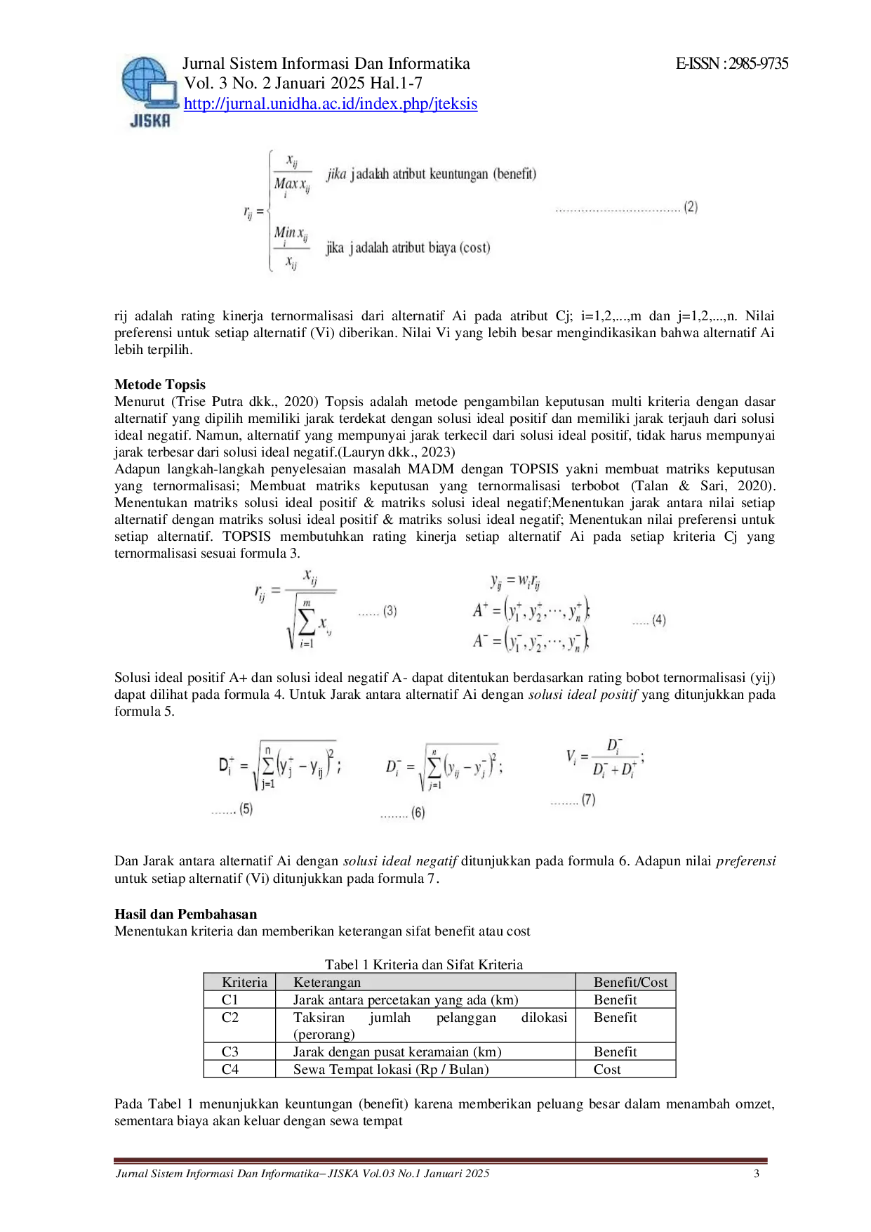 juris Jurnal Perbandingan Analisis Metode Saw Dan Topsis Studi Kasus Percetakan