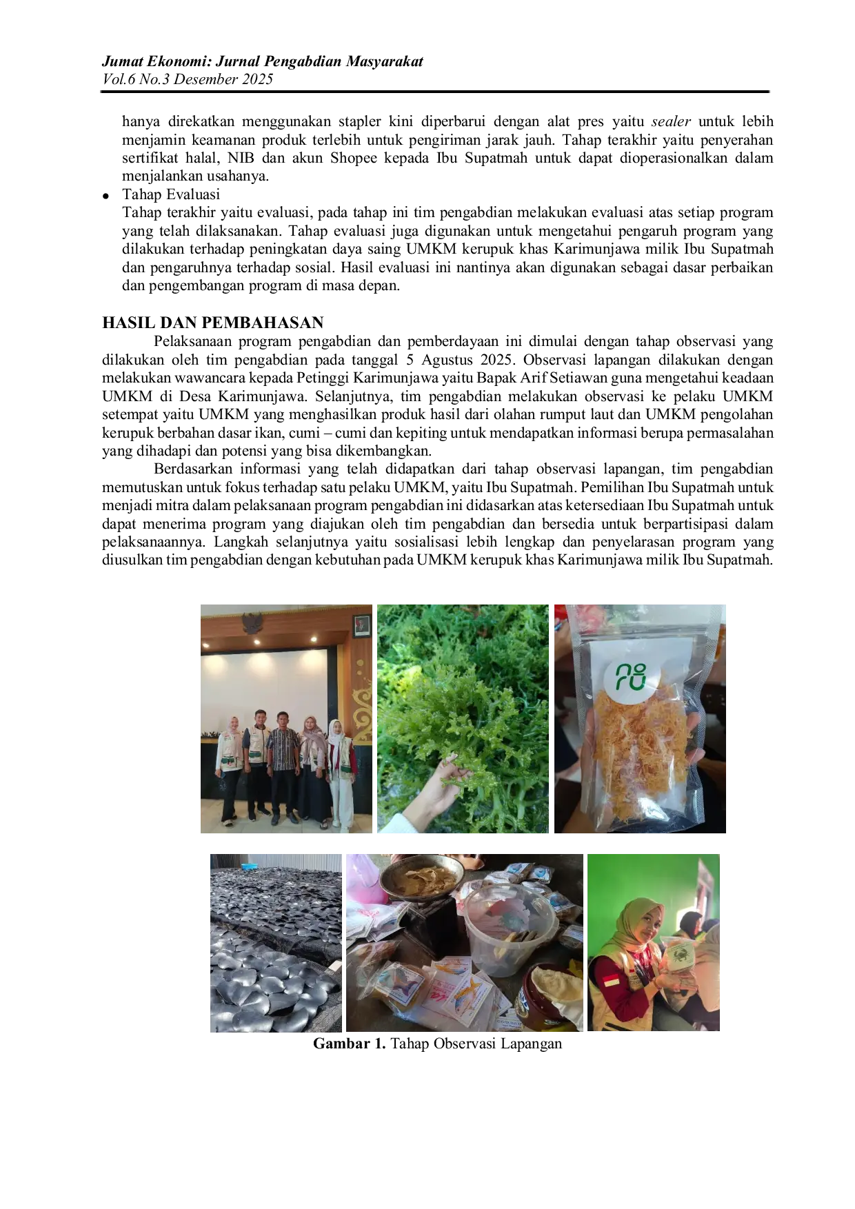 JURIS Peningkatan Daya Saing UMKM Kerupuk Ibu Supatmah Melalui Pendaftaran Halal NIB Shopee dan Rebranding