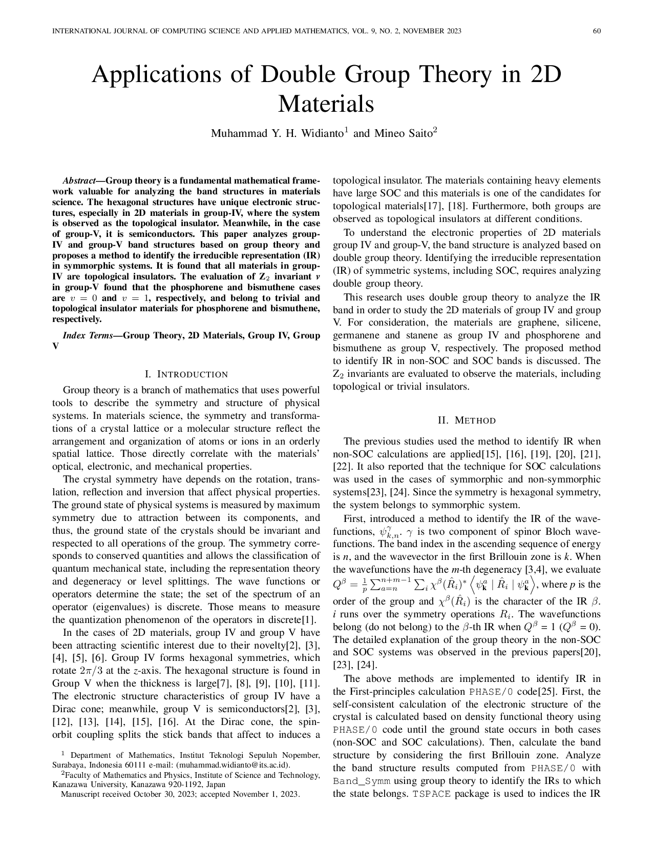 JURIS Applications of Double Group Theory in 2D Materials