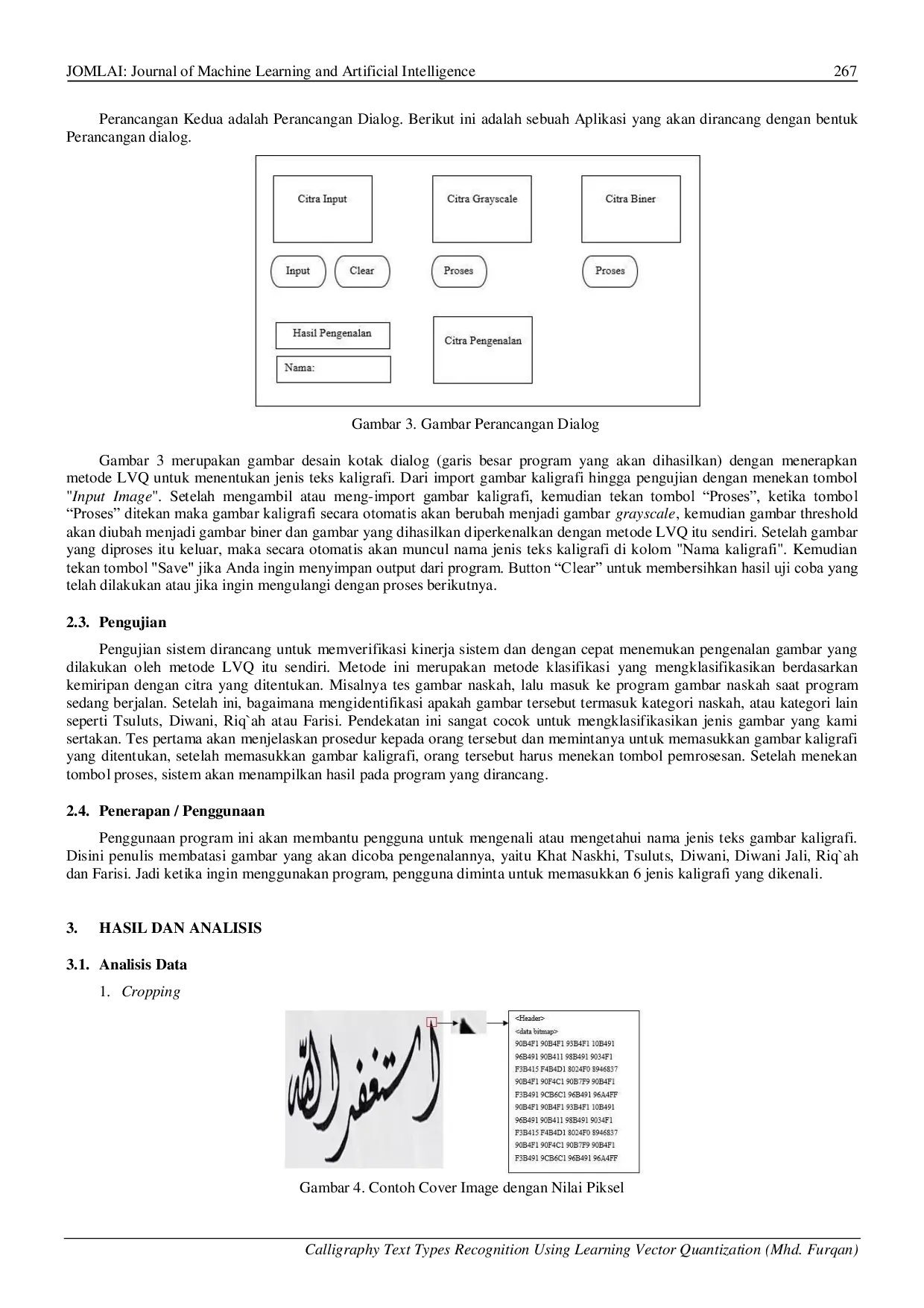 JURIS Pengenalan Jenis Teks Kaligrafi Menggunakan Learning Vector Quantization