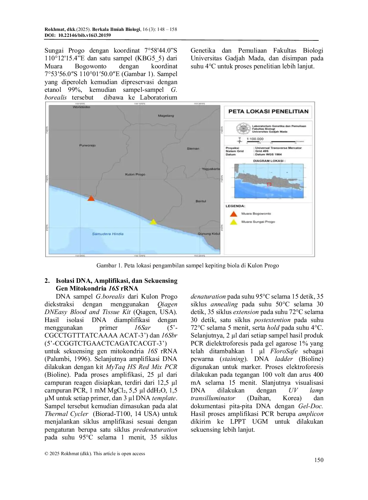 JURIS Mitochondrial 16S Gene Polymorphism of Fiddler Crab Gelasimus borealis Crane 1975 from Kulon Progo Special Region of Yogyakarta