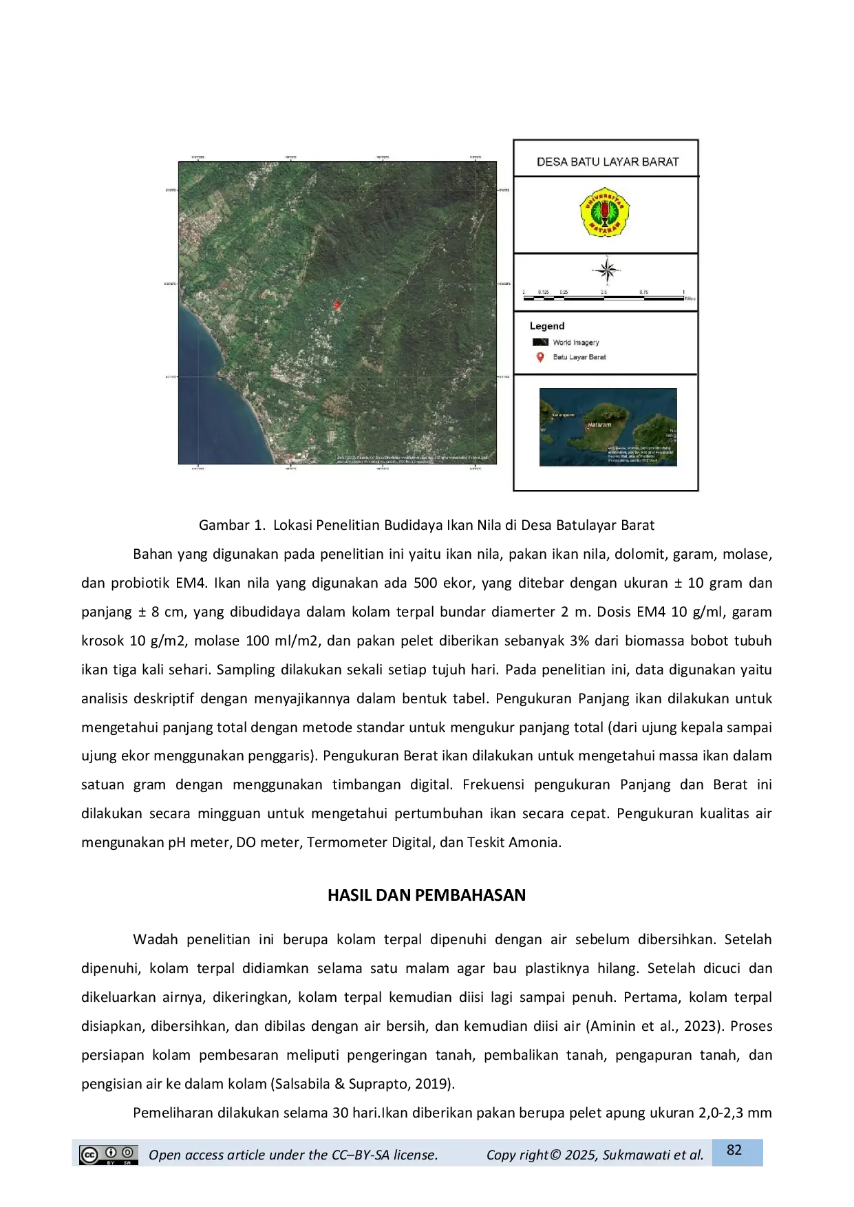 JURIS TINGKAT PERTUMBUHAN IKAN NILA Oreochromis niloticus PADA SISTEM BUDIDAYA BIOFLOK