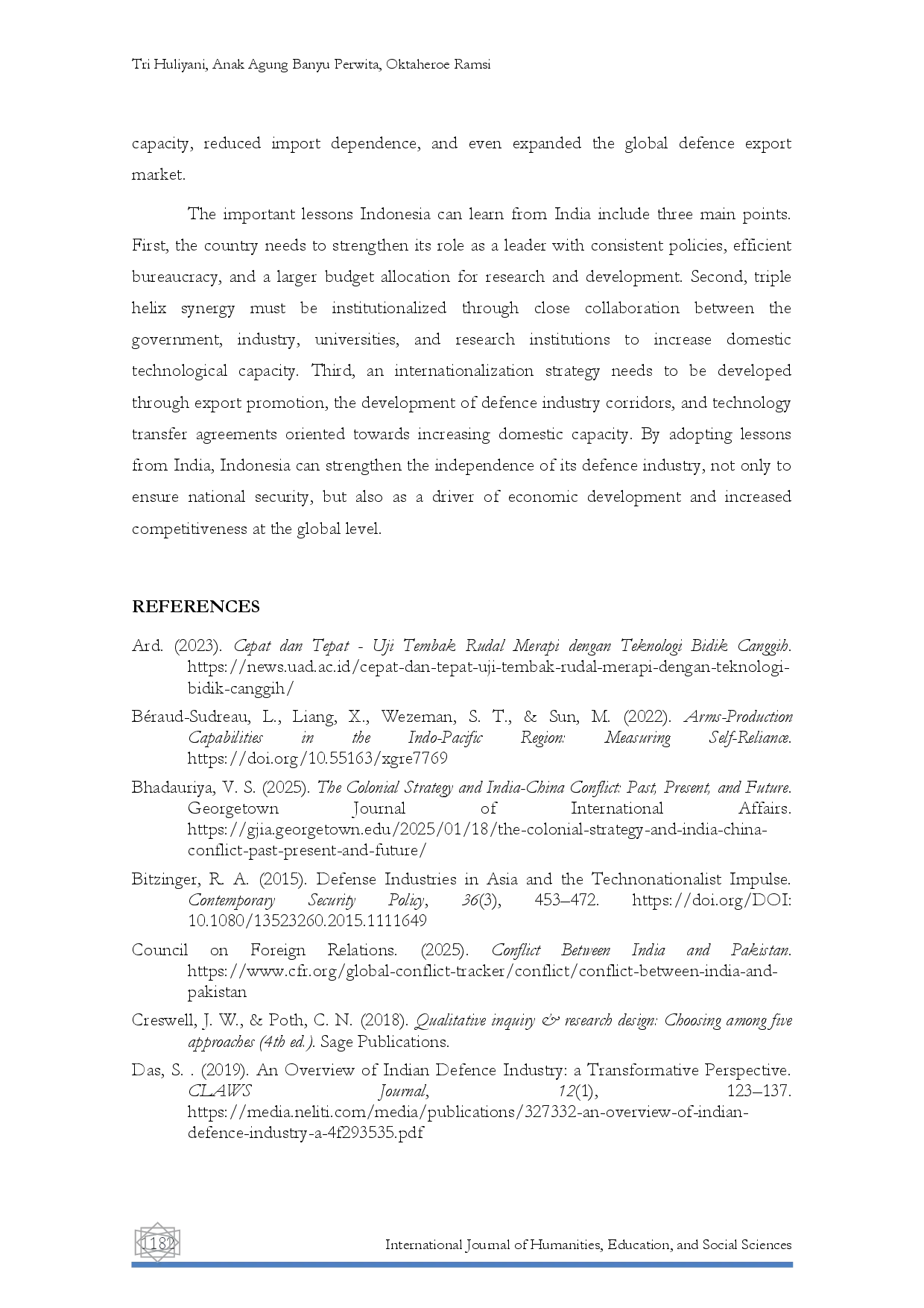 juris Defence Industry Policy of Indonesia A Lesson Learned from India