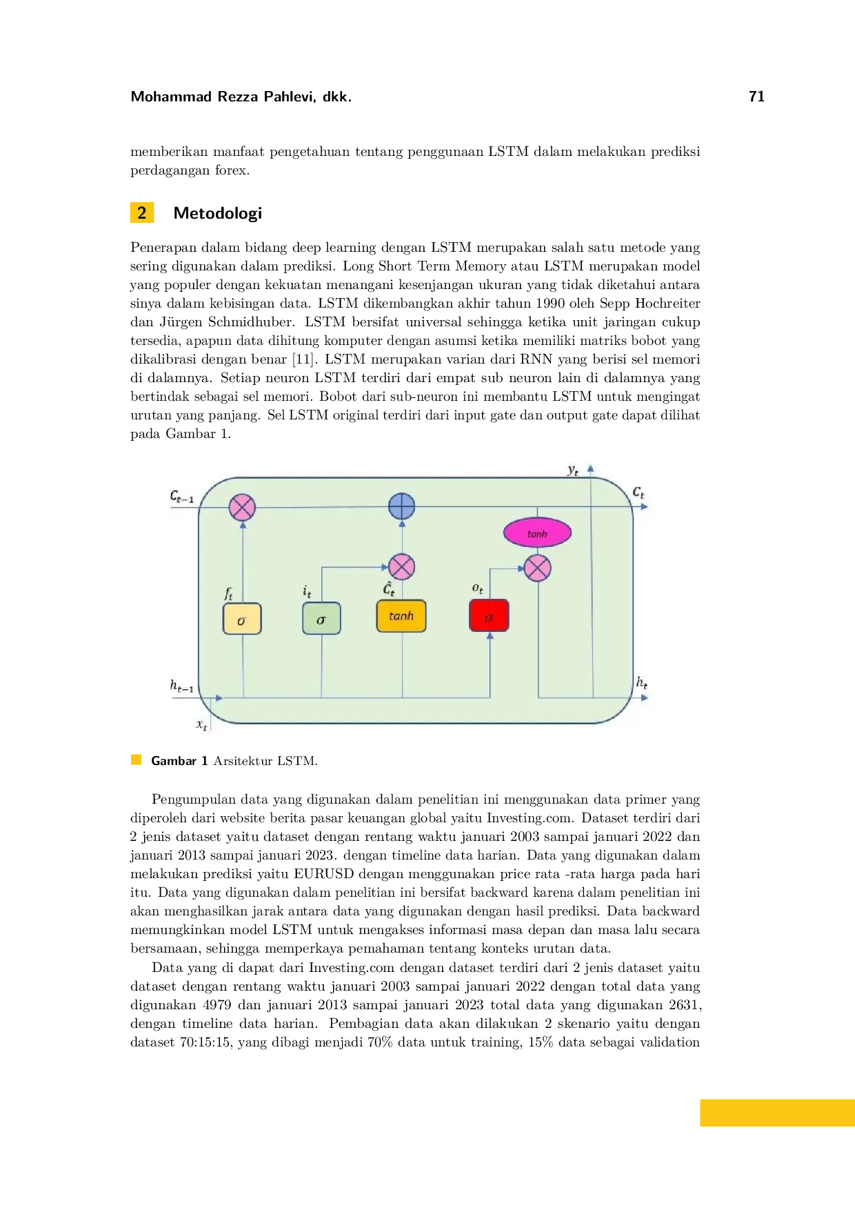 JURIS Forex Price Prediction Using an Algorithm Long Short Term Memory