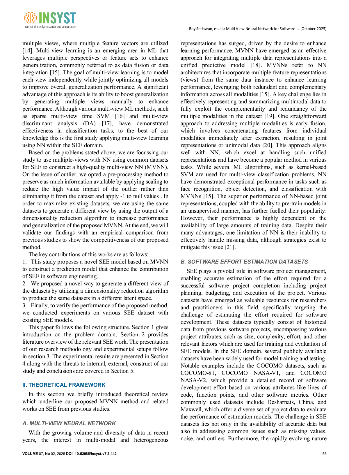 JURIS Multi View Neural Network for Software Effort Estimation Prediction