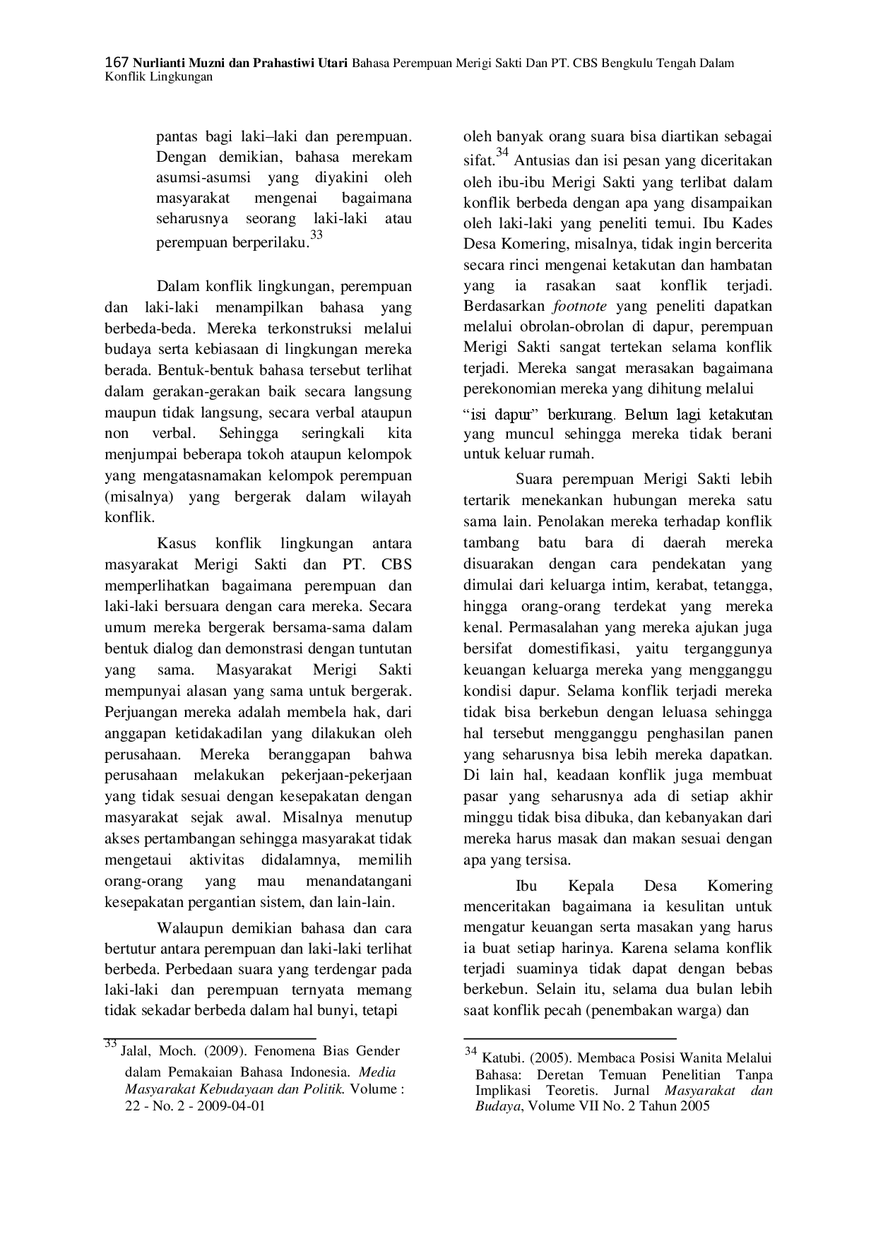 juris Bahasa Perempuan Merigi Sakti dan PT CBS Bengkulu Tengah dalam konflik Lingkungan