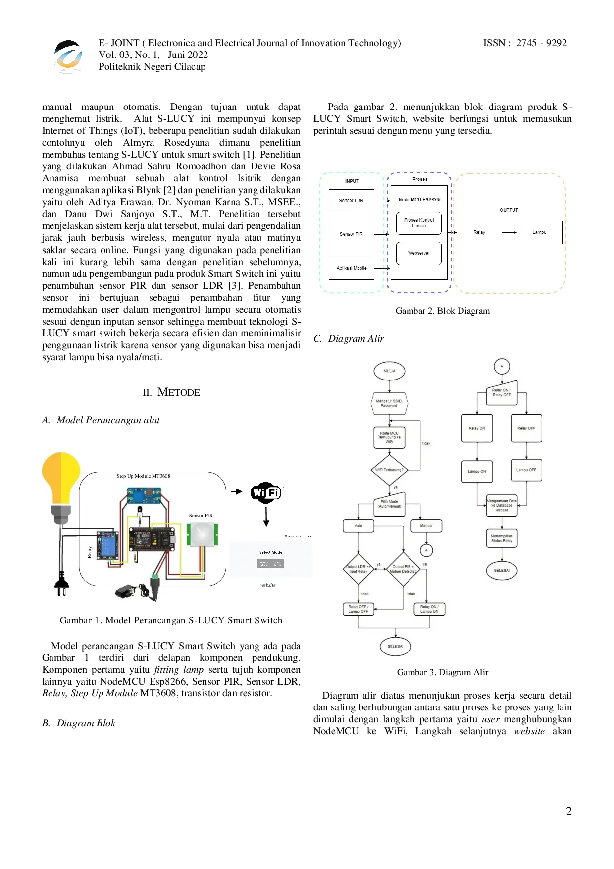 JURIS Perancangan dan Implementasi ProdukS LUCY Smart Light Ultimate Control By Website Untuk Smart Switch Menggunakan Sensor PIRdan Sensor LDR