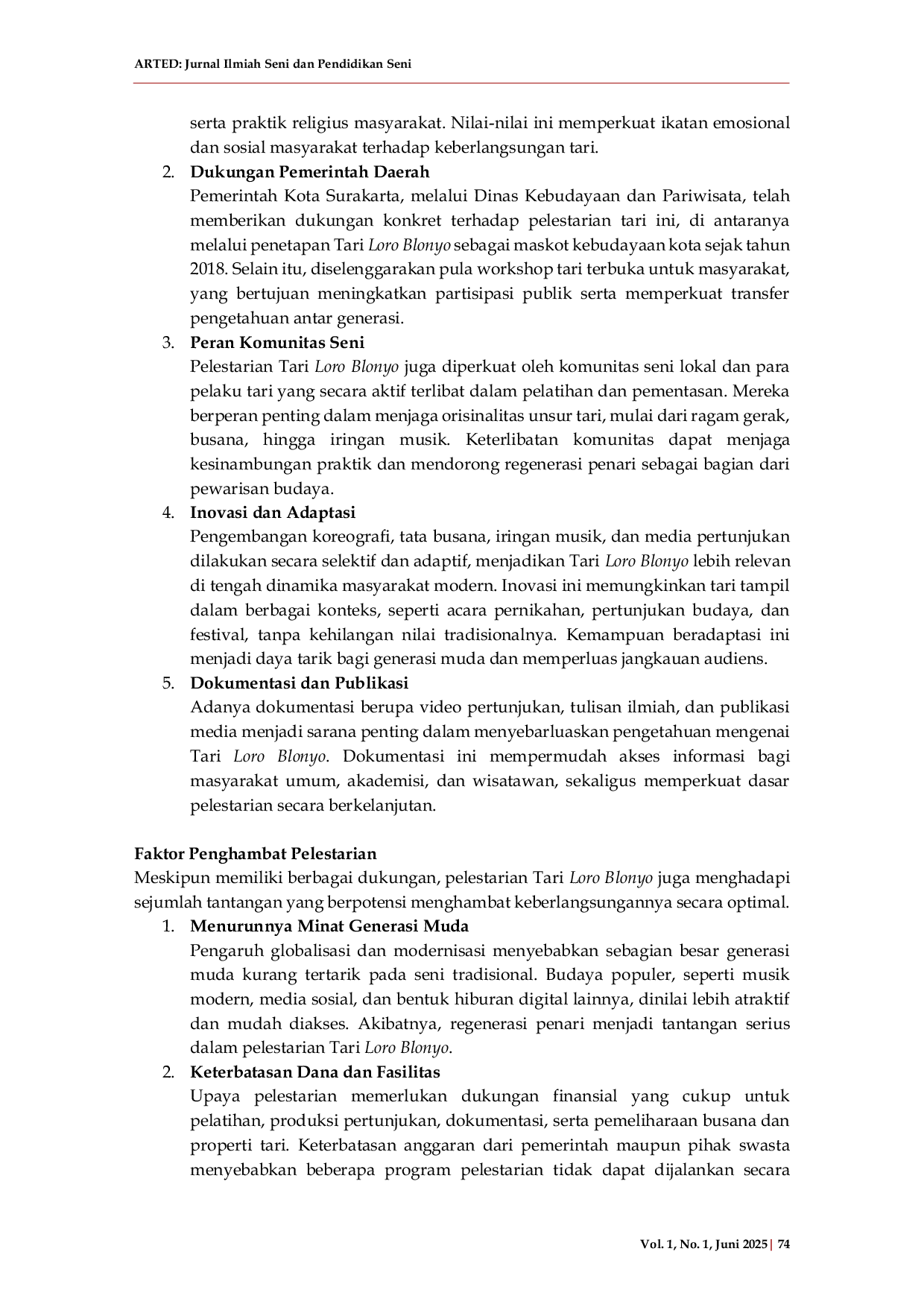 JURIS Upaya Pelestarian Tari Loro Blonyo di Kota Surakarta