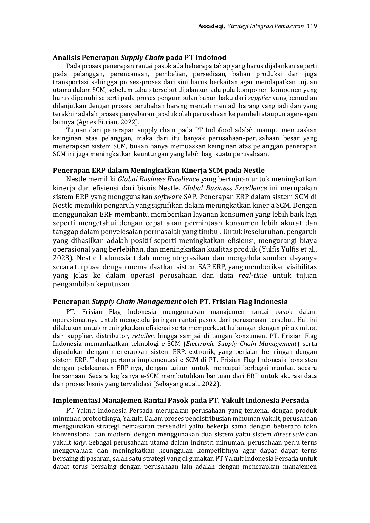 JURIS Peran Teknologi Informasi Dan SCM Dalam Meningkatkan Efisiensi Dan Kinerja Operasional Perusahaan