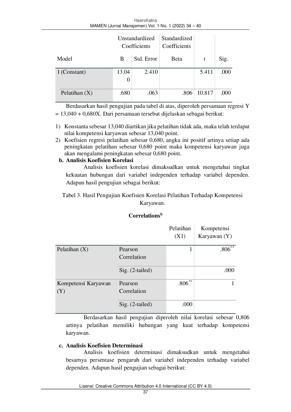 JURIS Pengaruh Pelatihan Terhadap Kompetensi Karyawan pada PT Baja Panelindo Utama di Jakarta