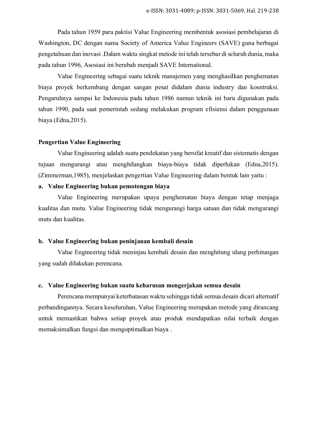 JURIS Penerapan Value Engineering pada Proyek Pembangunan Gedung