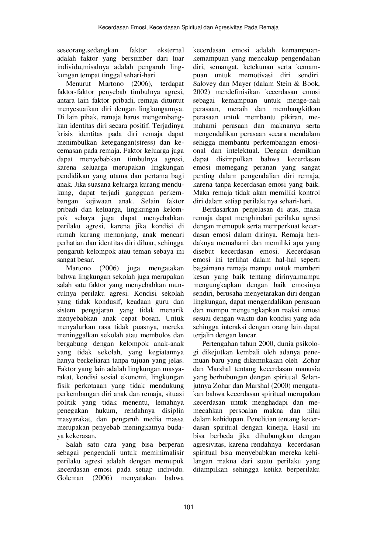 JURIS Kecerdasan Emosi Kecerdasan Spiritual dan Agresivitas pada Remaja