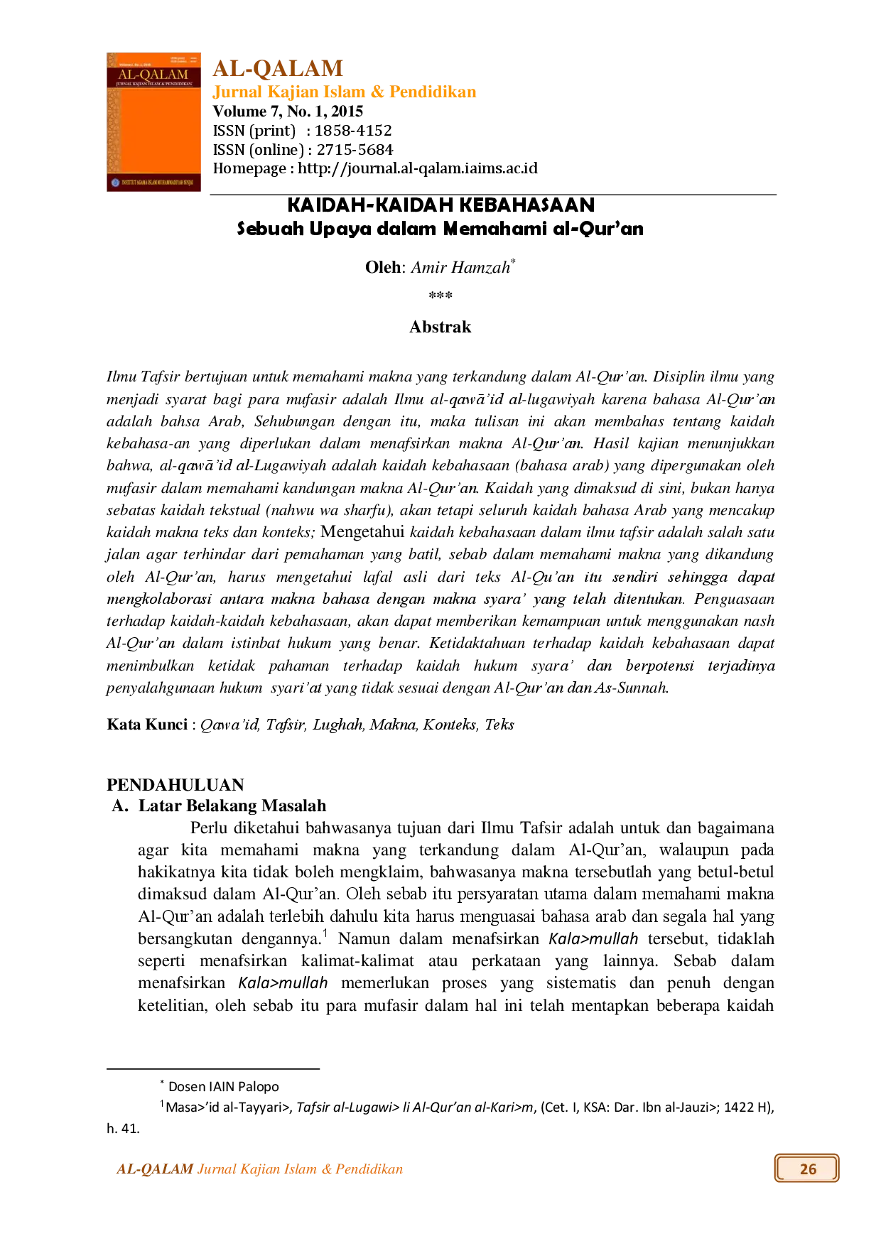 juris Kaidah Kaidah Kebahasaan Sebuah Upaya Dalam Memahami Al Qur an