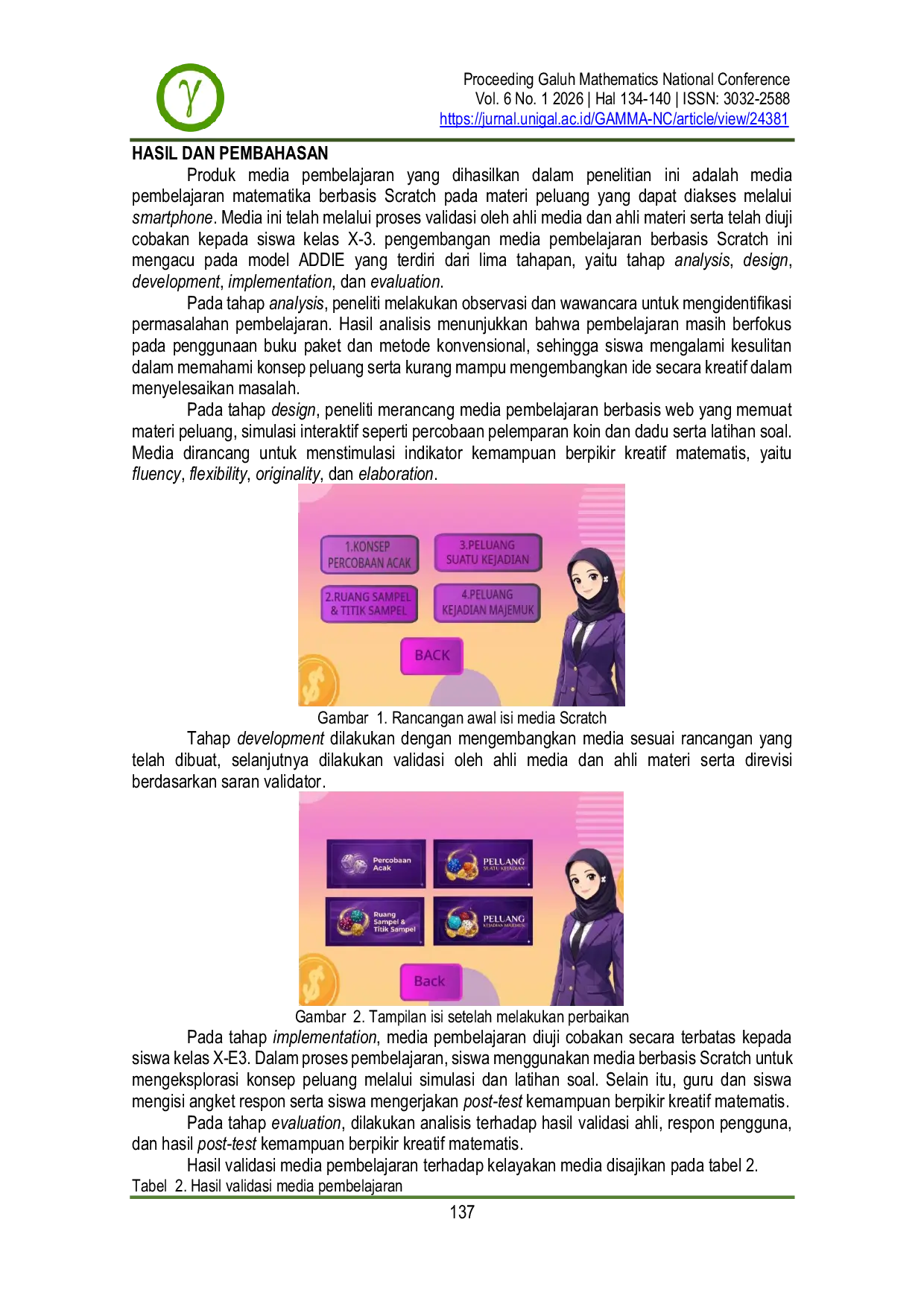 JURIS Pengembangan Media Scratch Untuk Menstimulasi Kemampuan Berpikir Kreatif Matematis Pada Materi Peluang