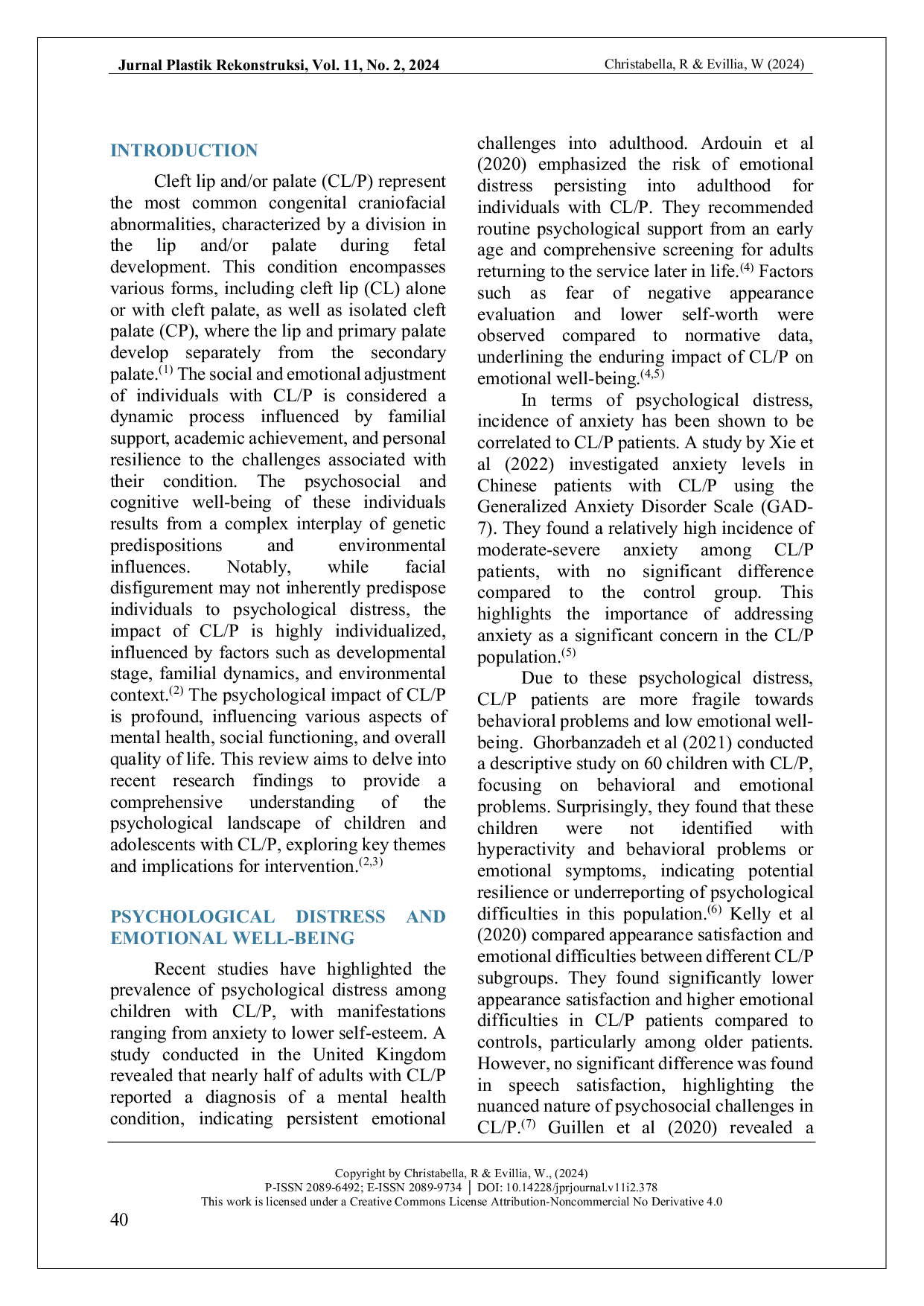 JURIS Psychological Landscape of Children With Cleft Palate A Comprehensive Review