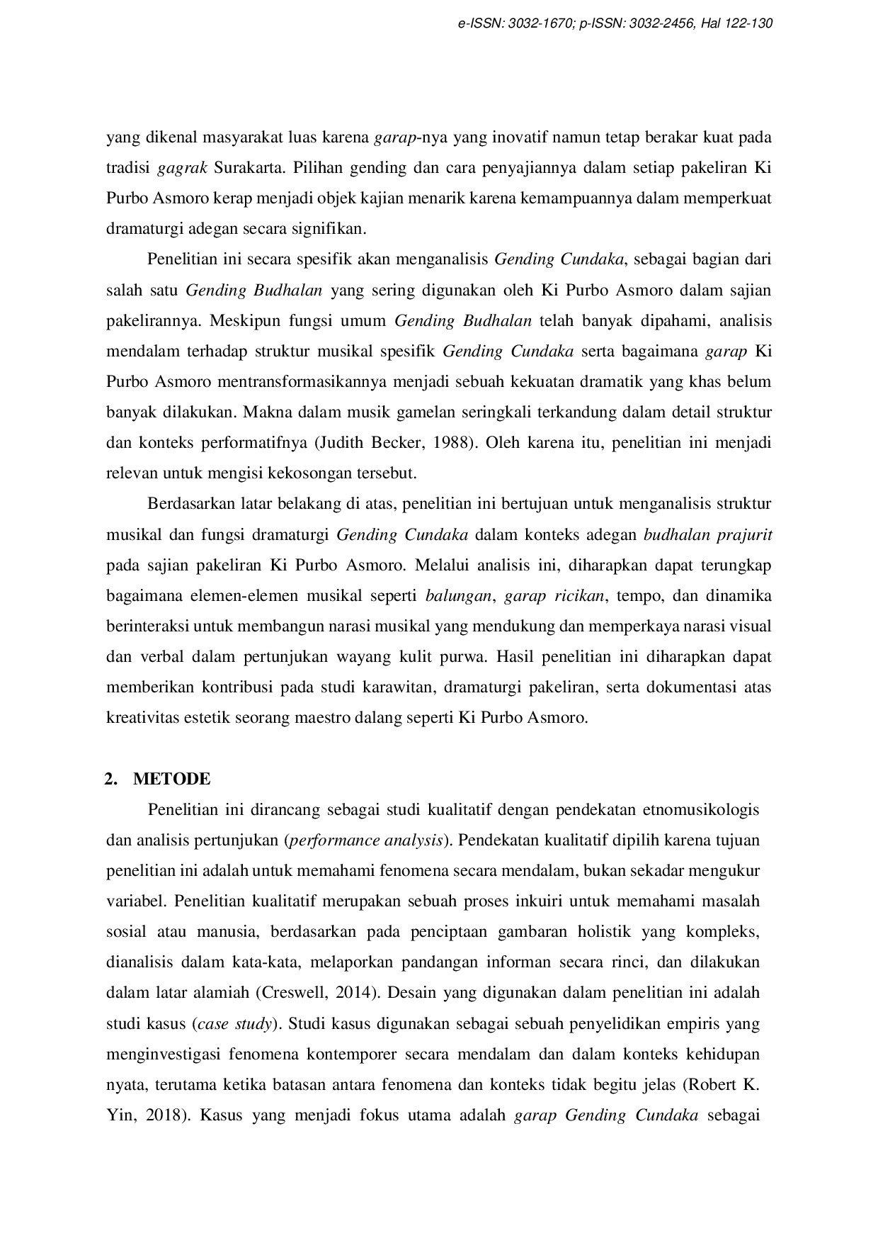 JURIS Cundaka Analisis Gending Budhalan Wayang Kulit Purwa pada Sajian Pertunjukan Pakeliran Ki Purbo Asmoro