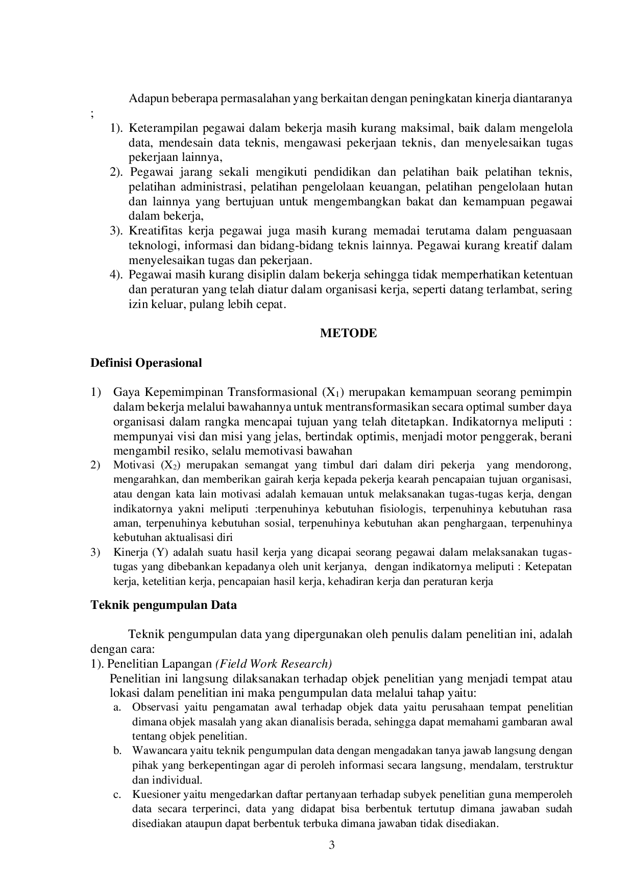 JURIS Pengaruh Gaya Kepemimpinan Transformasional Dan Motivasi Terhadap Kinerja Karyawan Pt Surya Hutani Jaya