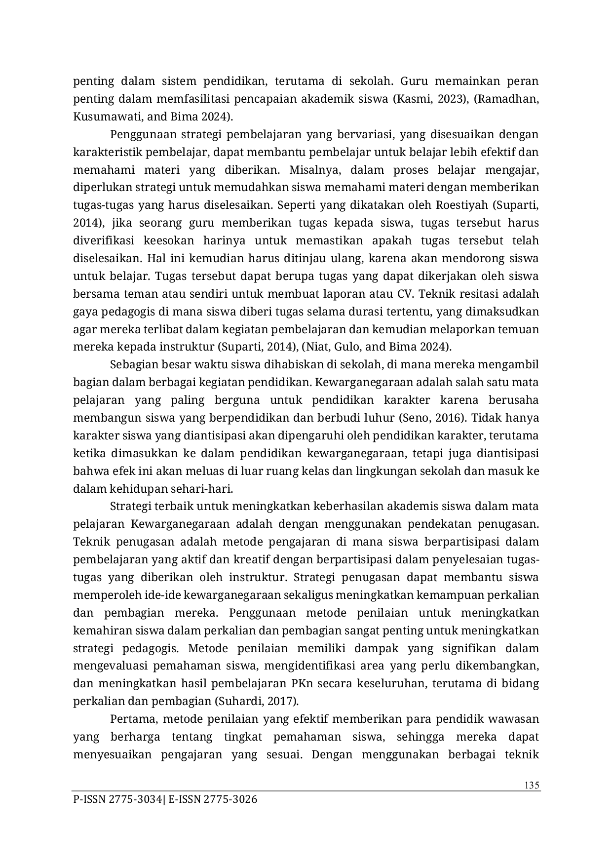 JURIS Implementasi Model Pembelajaran Penugasan untuk meningkatkan Hasil Belajar PKn di SDN 10 Buangin Rantebulahan Timur