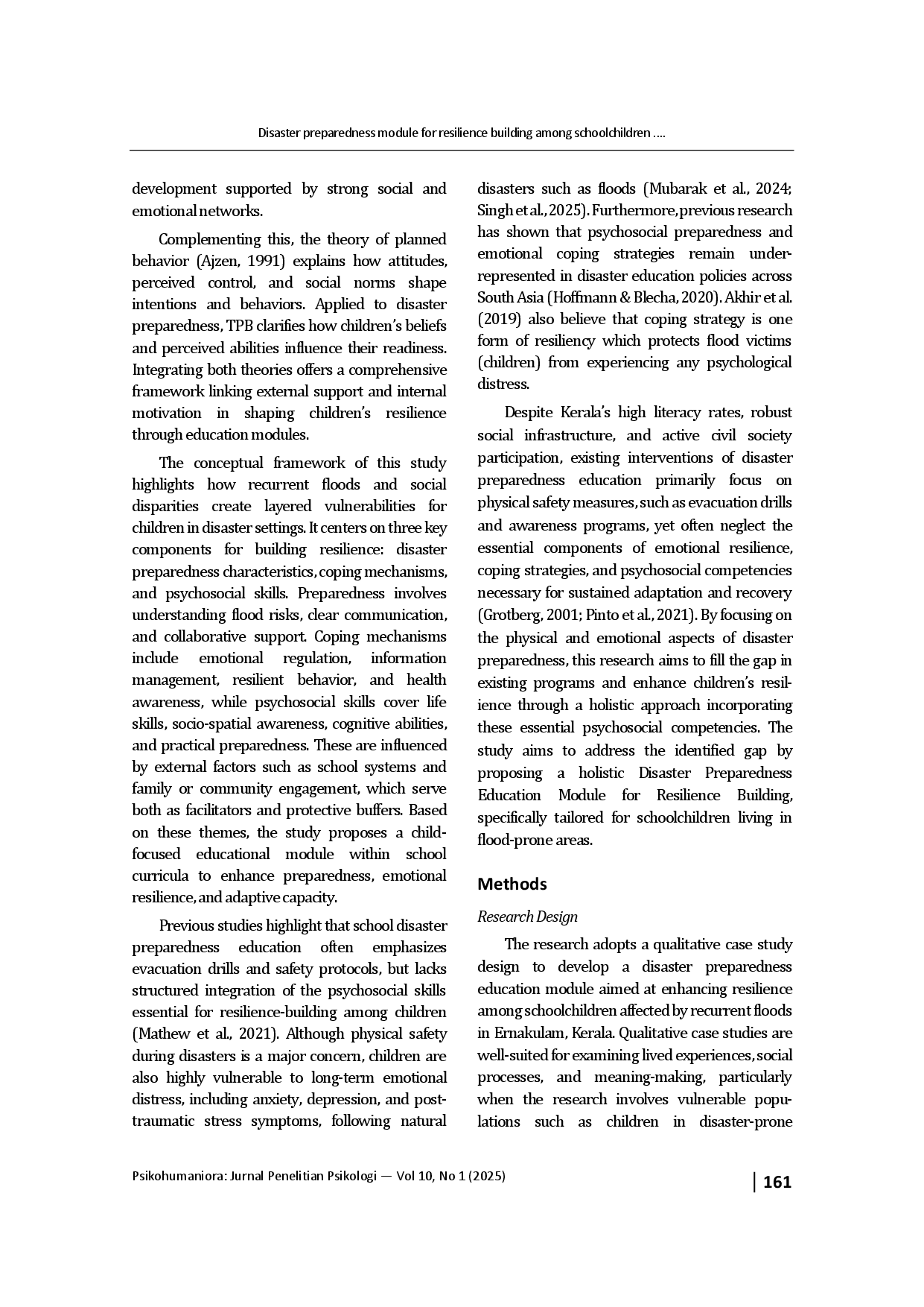 juris Disaster preparedness module for resilience building among schoolchildren A case study of floods in Kerala India