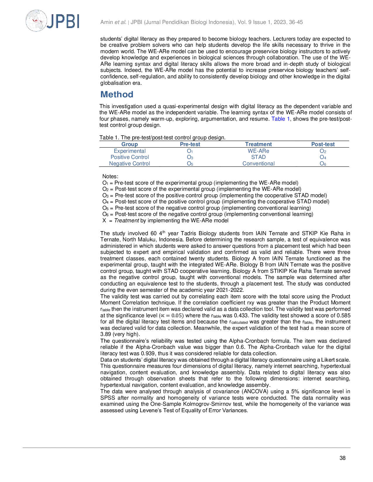 JURIS The WE ARe model s potential to enhance digital literacy of preservice biology teachers