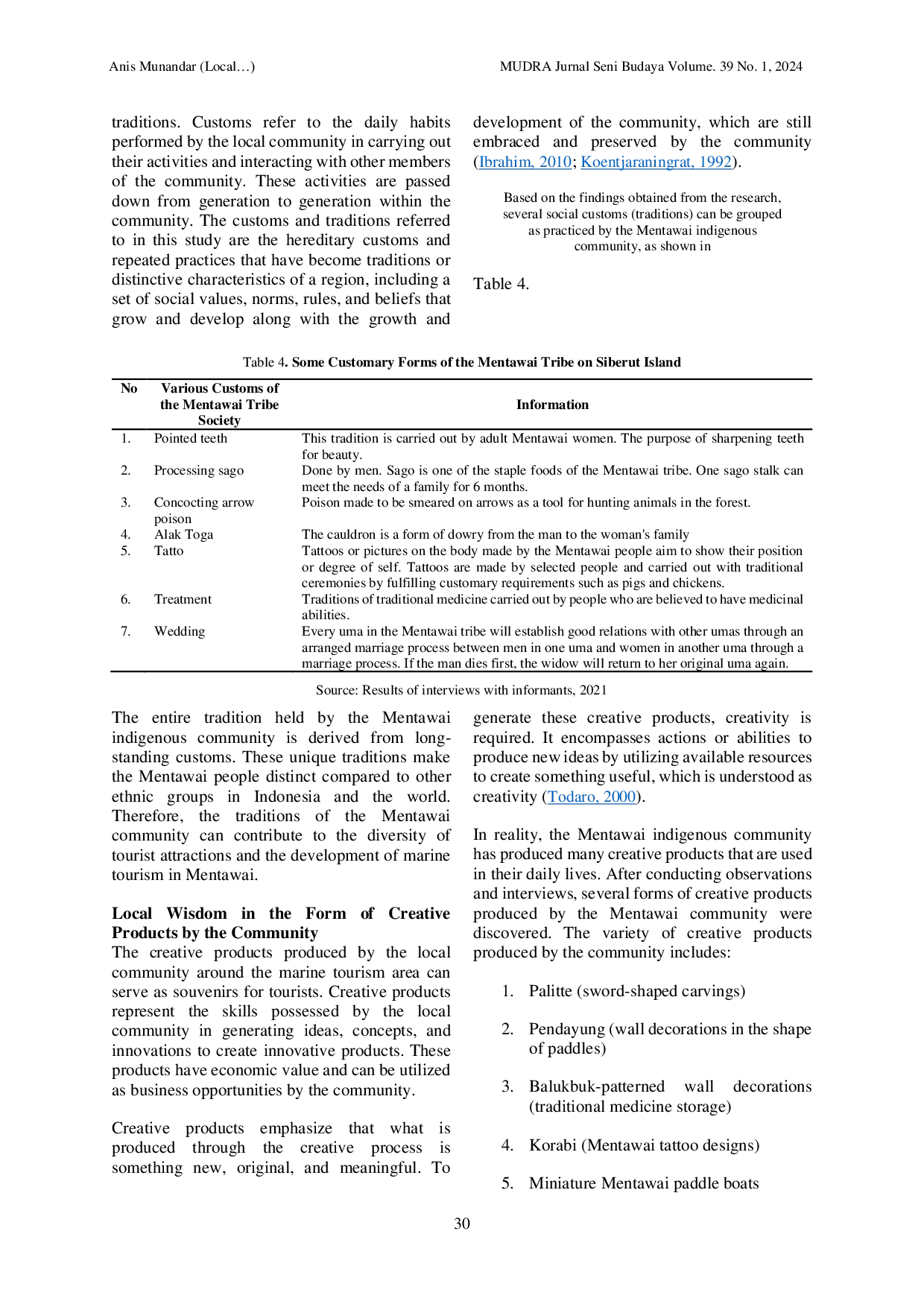 JURIS Local Wisdom of The Mentawai Tribe Community on Siberut Island in The Vicinity of Maritime Tourism Area