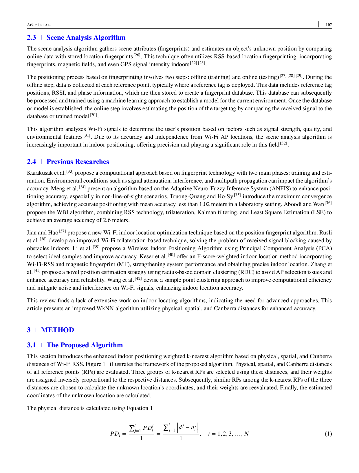 JURIS A New Indoor Positioning Approach based on Weighted K Nearest Algorithm