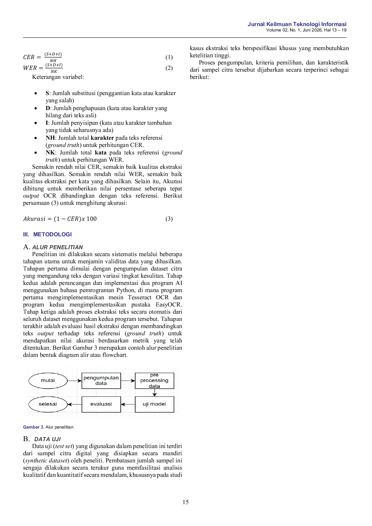 JURIS A Comparison of EasyOCR and Tesseract Performance in Text Extraction from Digital Images
