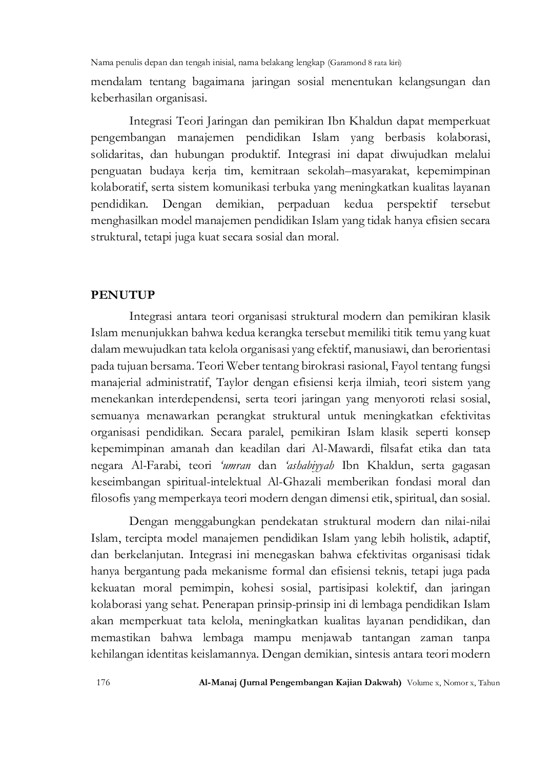 JURIS Teori Organisasi Struktur Modern Dan Pemikiran Islam Dalam Manajemen Pendidikan Islam