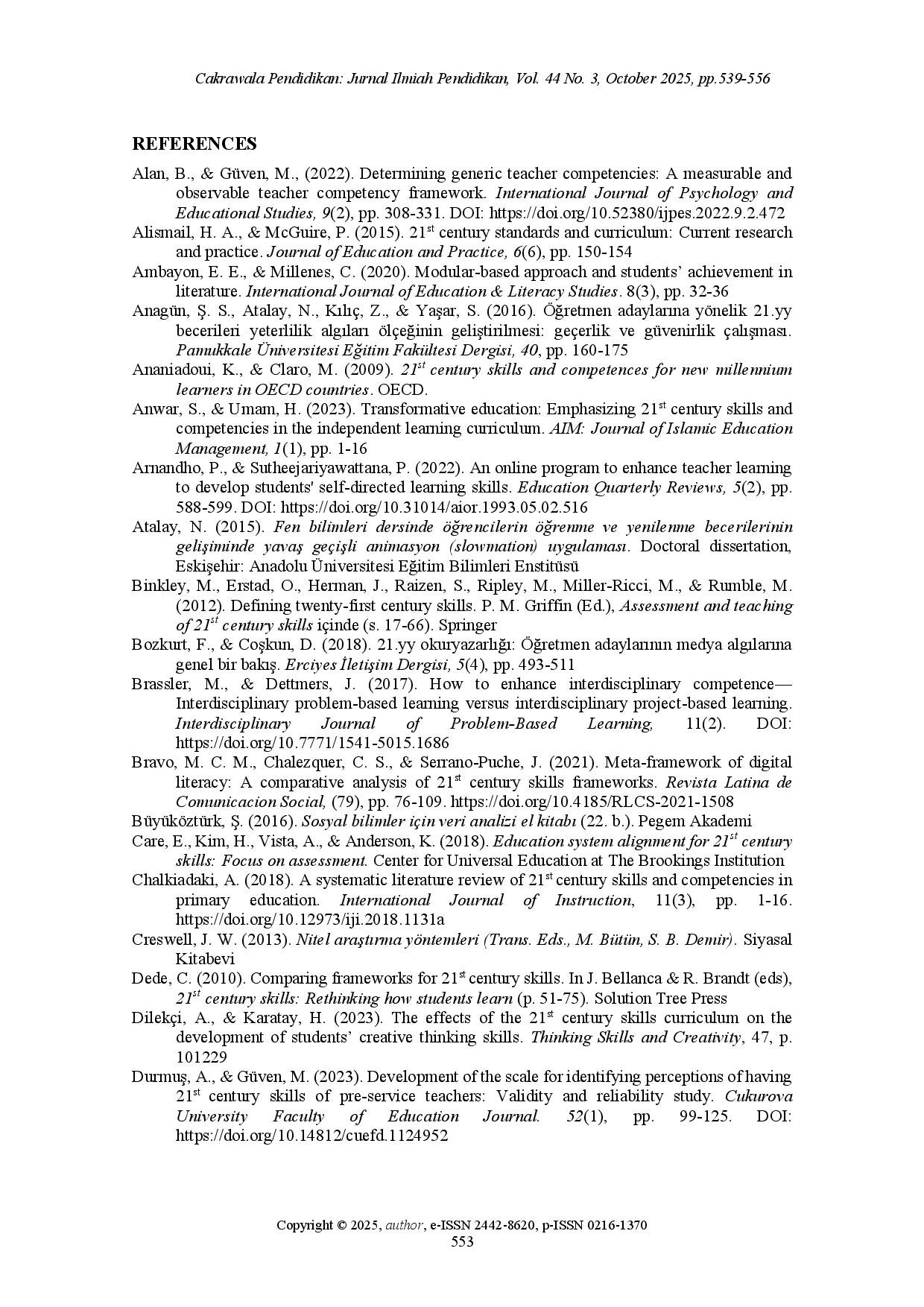 juris How 21st century skills can be taught Design and implementation of an undergraduate course for prospective teachers