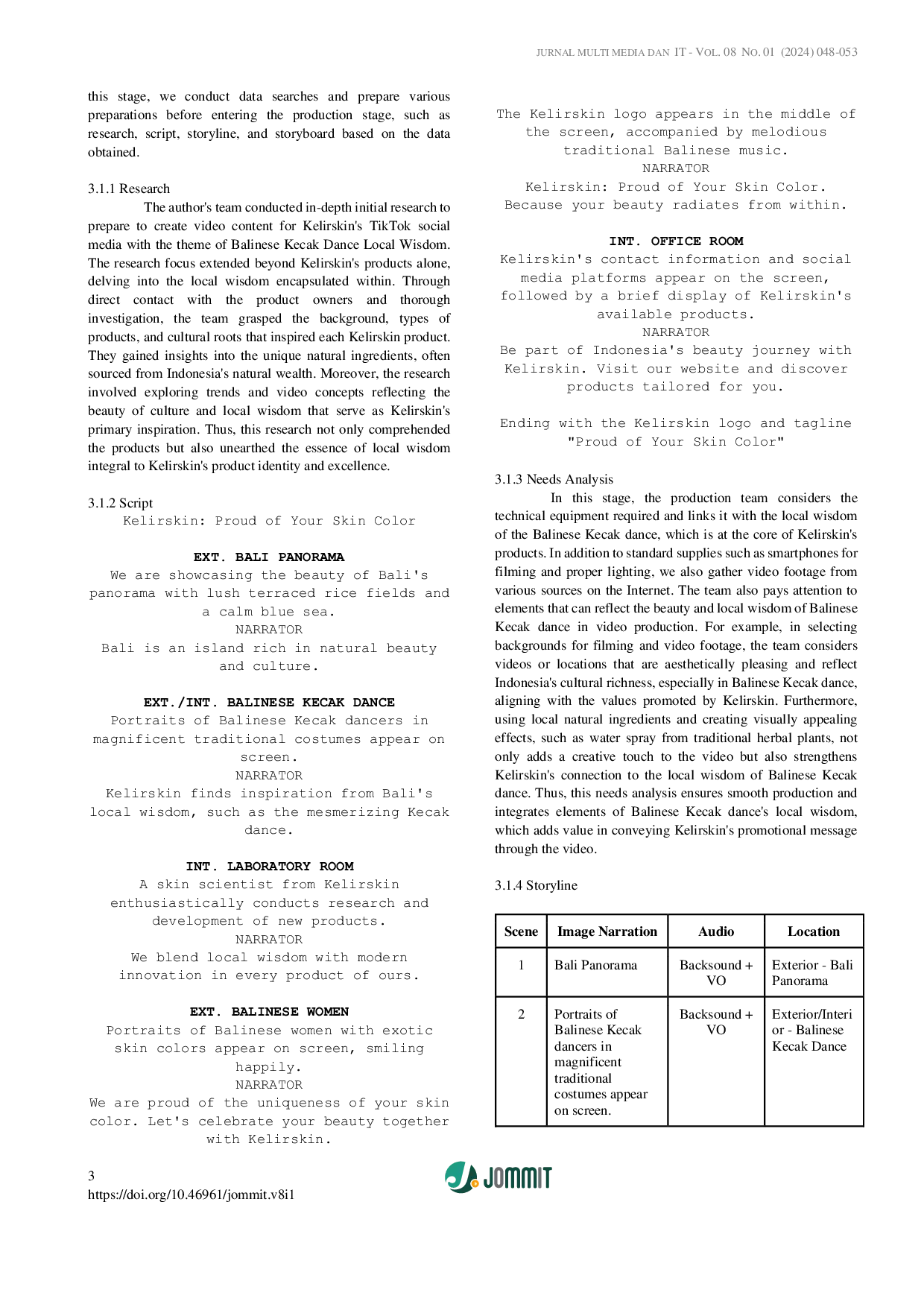 JURIS Creating a Video for TikTok Social Media Content Kelirskin with the Theme of Balinese Kecak Dance Local Wisdom