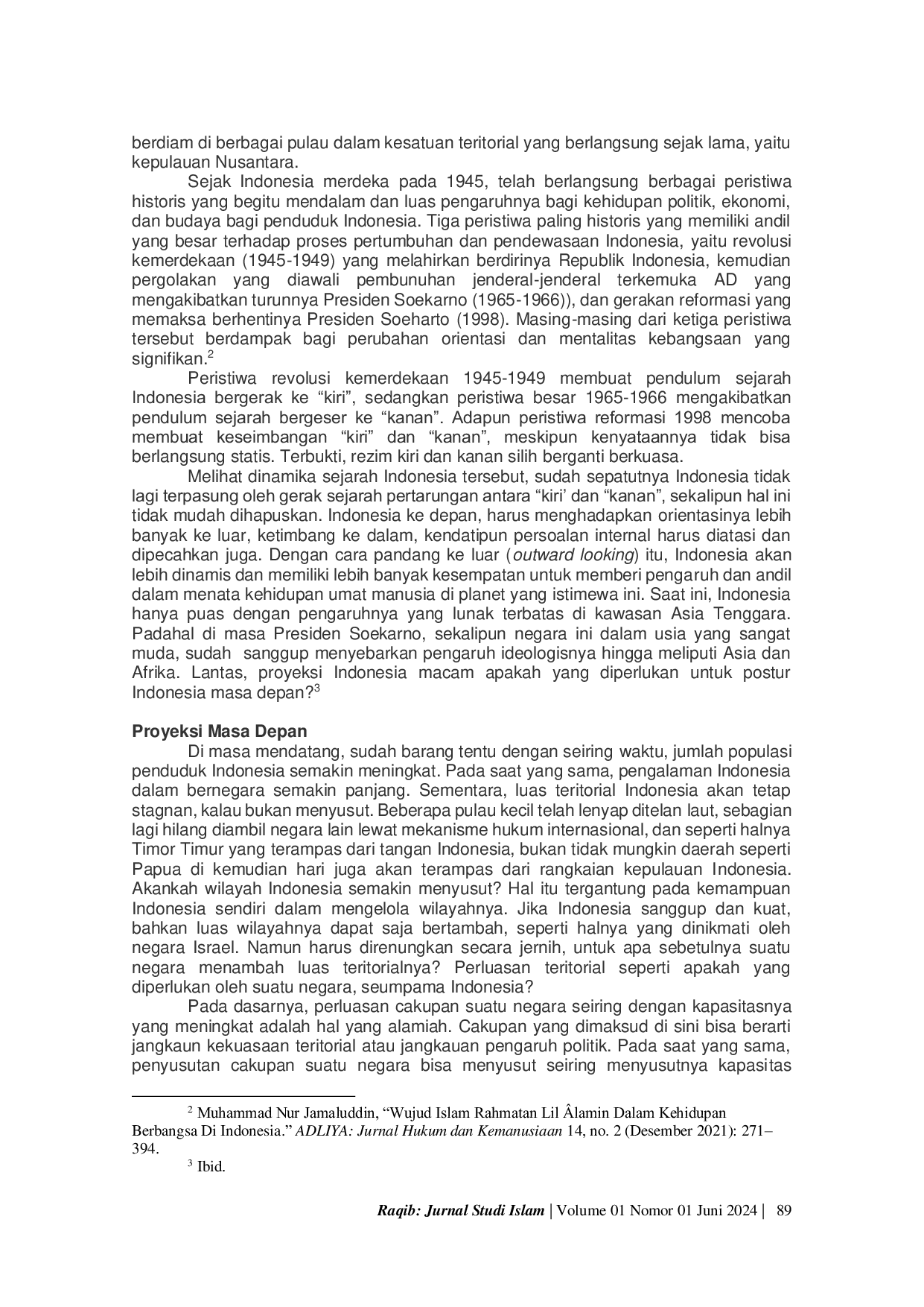 JURIS FRAME WORK MENUJU INDIONESIA RAHMATAN LIL ALAMIN Framework Towards Indonesia Rahmatan lil Alamin