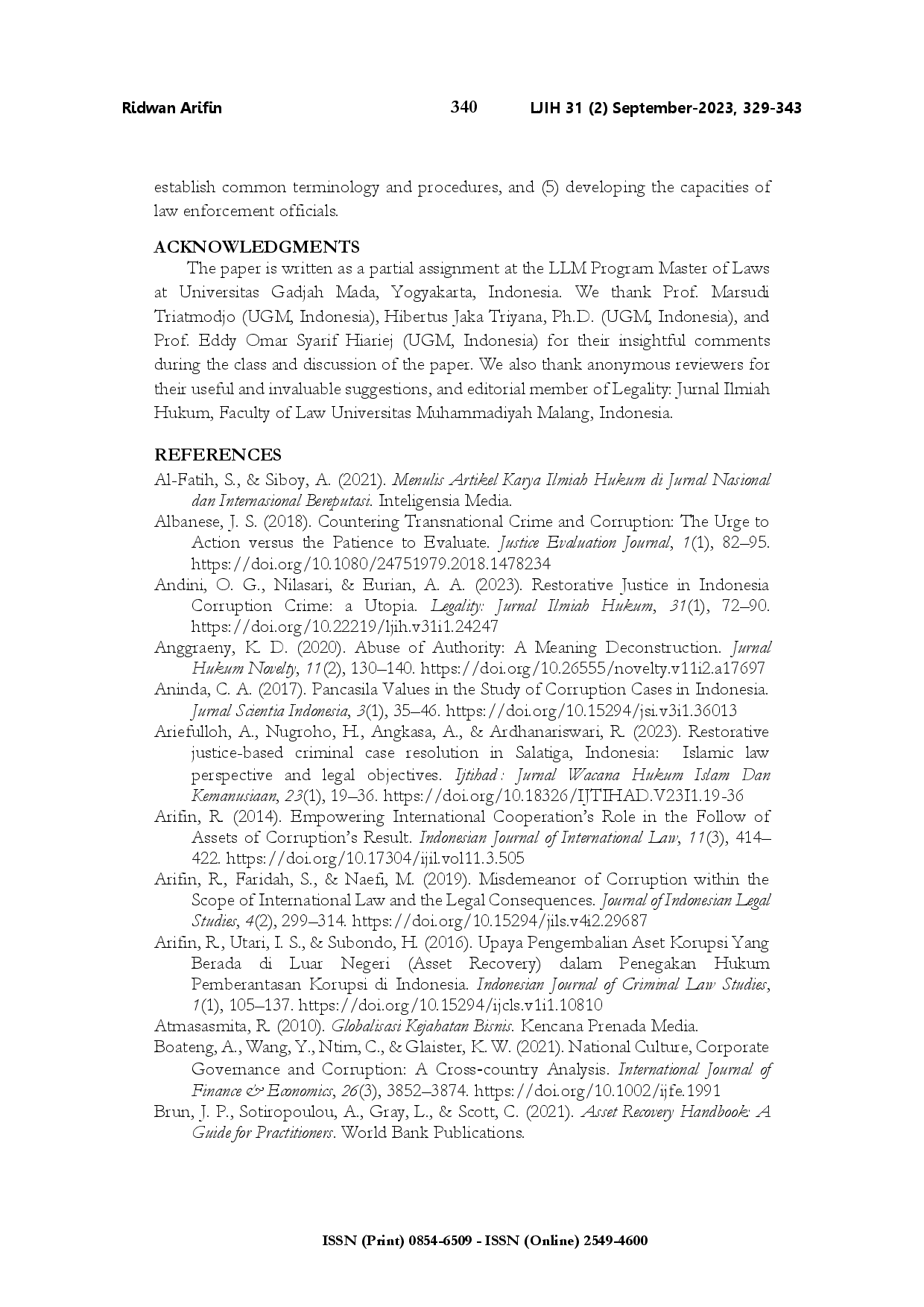 juris Collaborative efforts in ASEAN for global asset recovery frameworks to combat corruption in the digital era